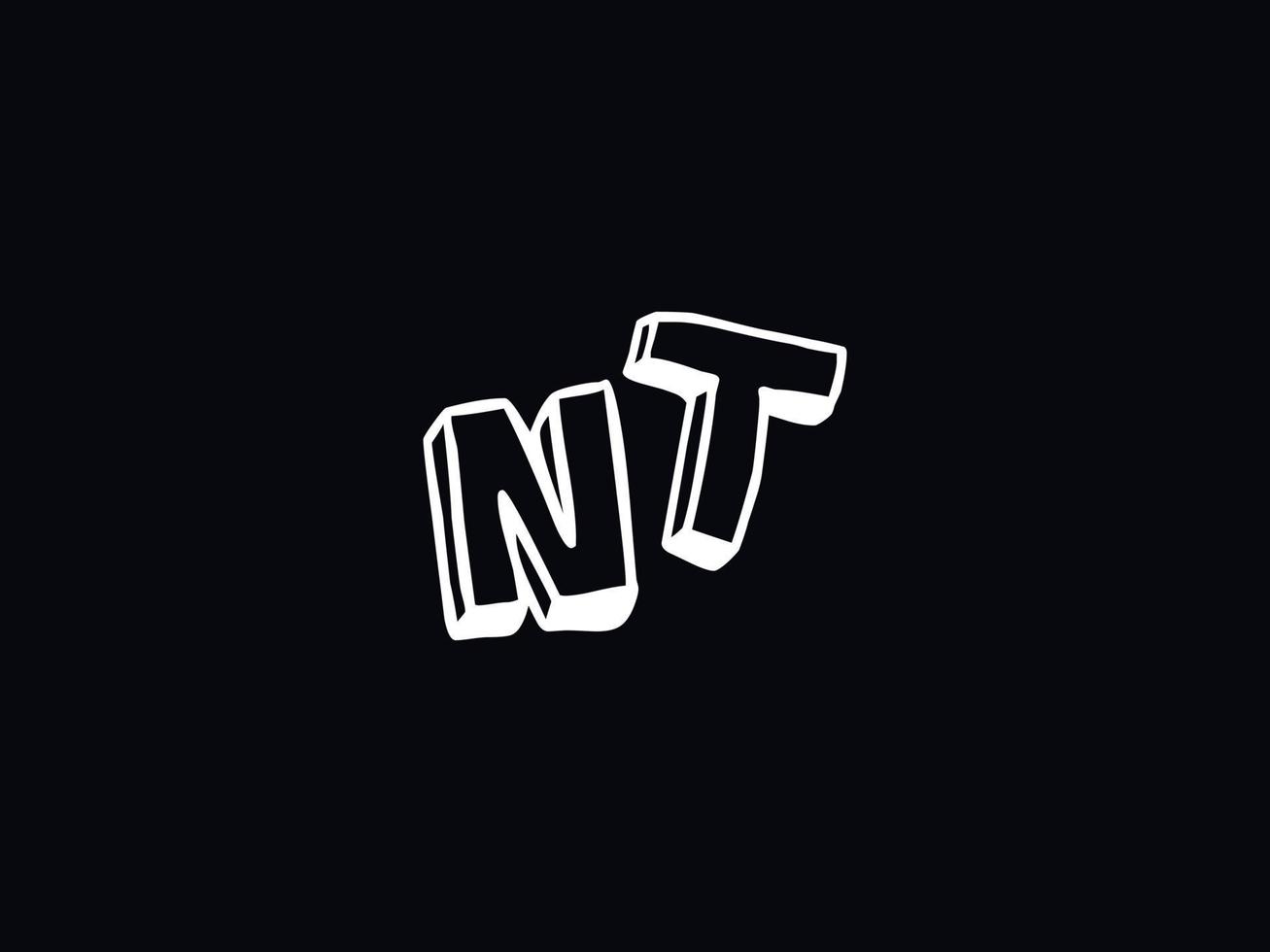 Abstract Nt Logo Image, Modern NT Minimalist Letter Logo vector