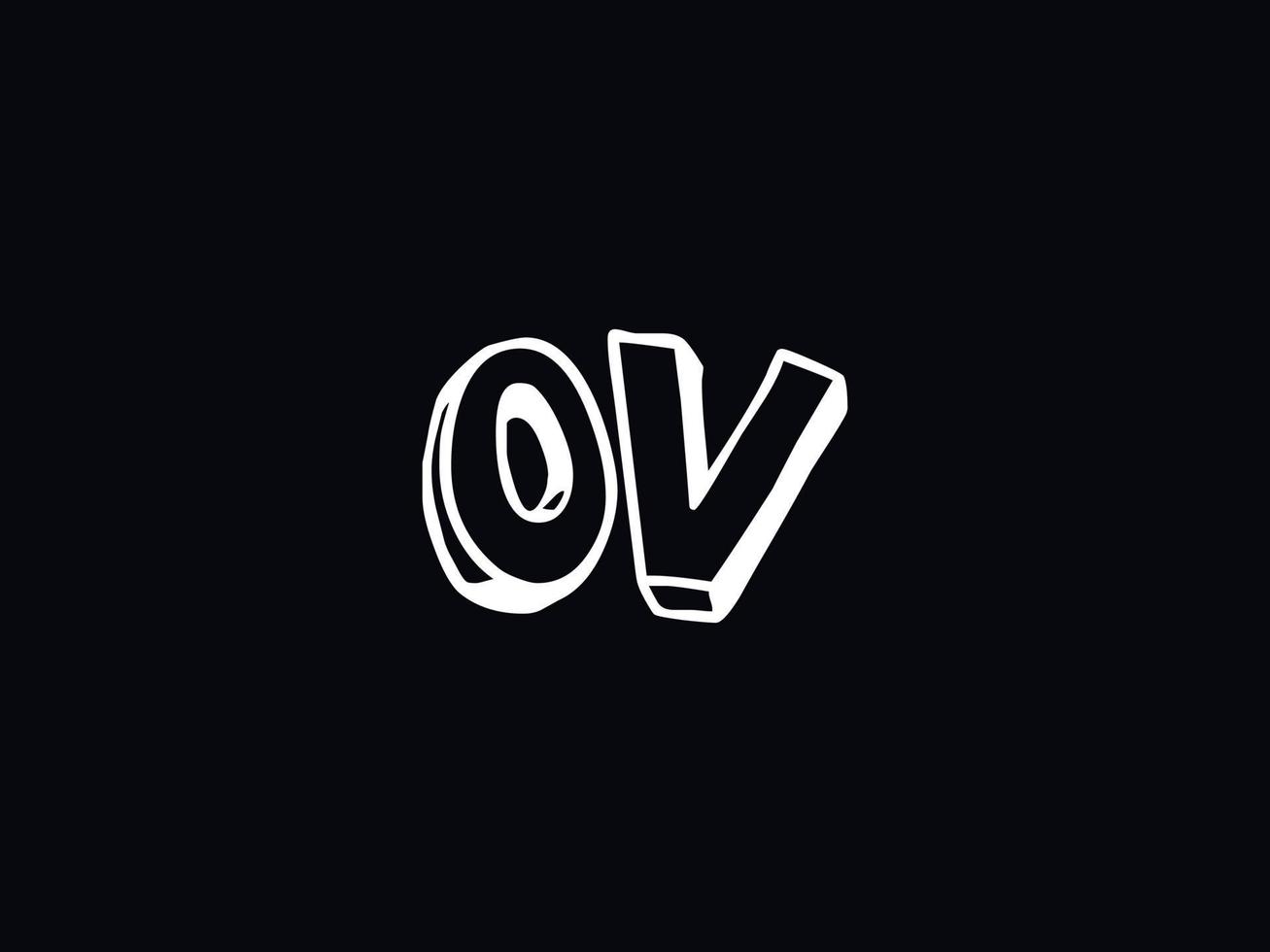 Alphabet Ov Logo Image, Letter OV Initial Logo Template vector