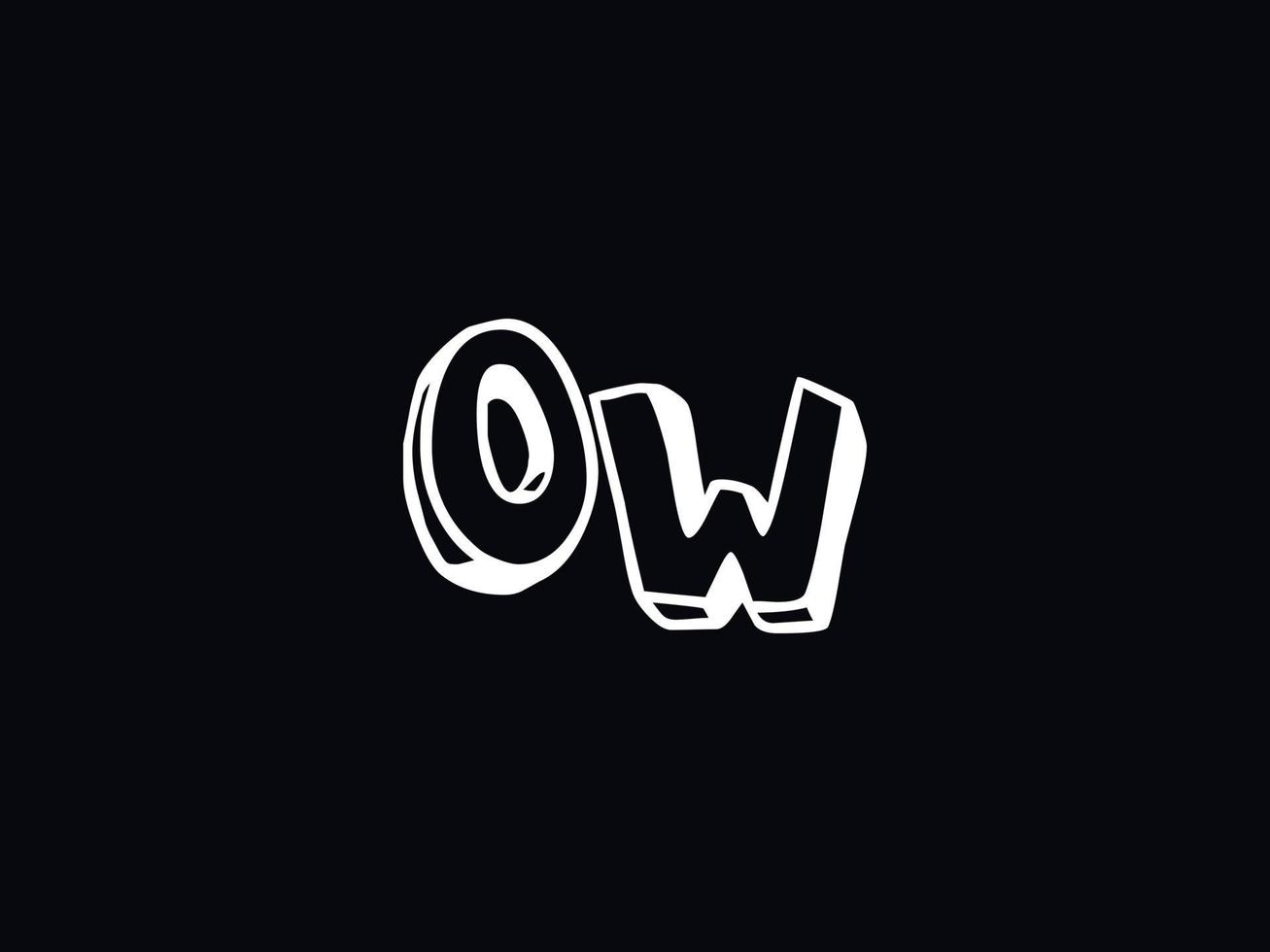 Alphabet Ow Logo Image, Letter OW Initial Logo Template vector