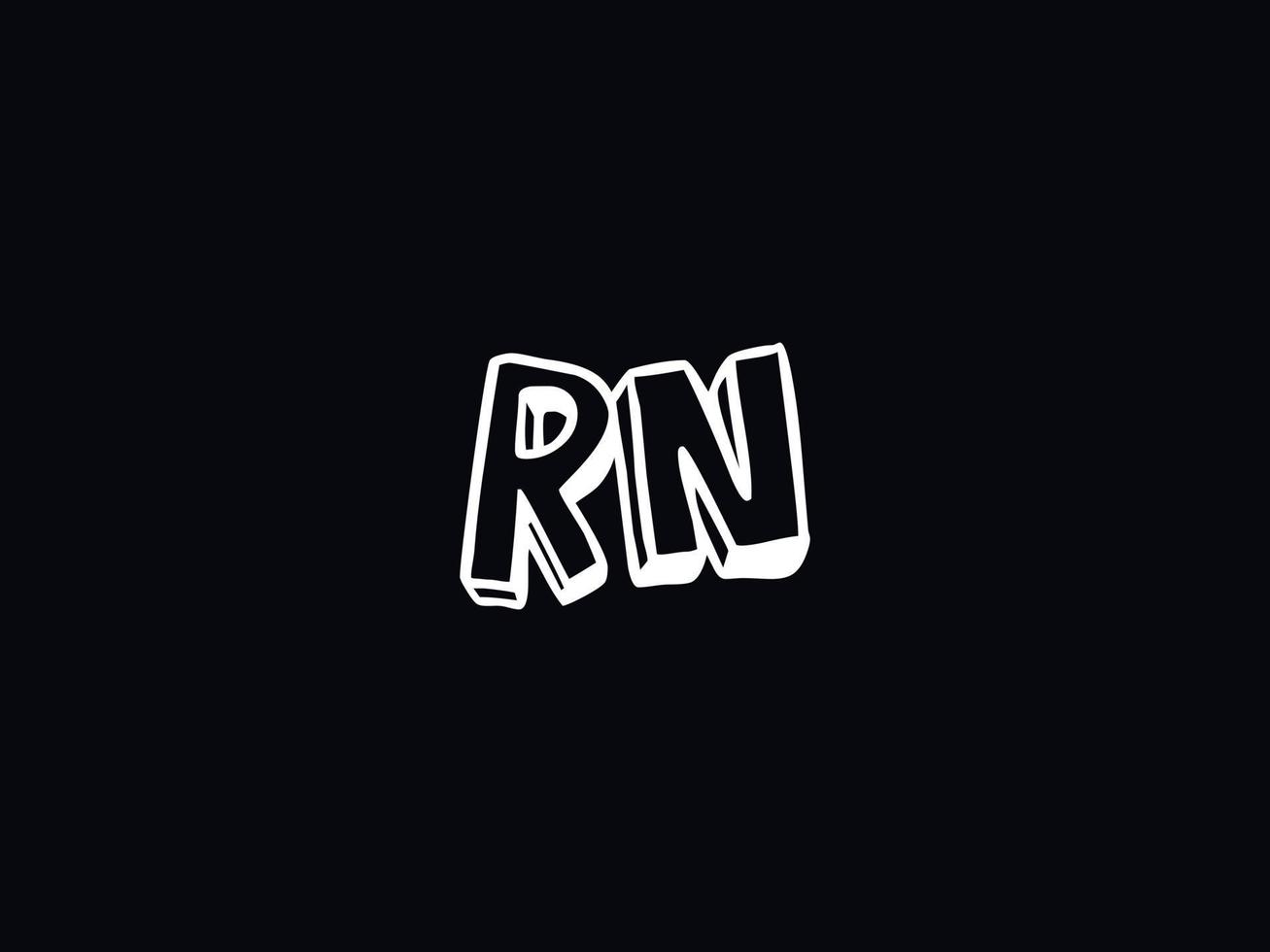 letra rn logo icono, único rn logo letra diseño vector