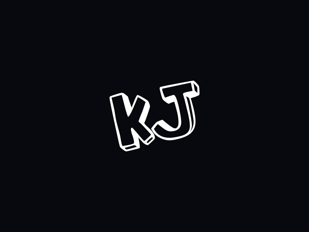 Monogram Kj Logo Icon, Unique KJ Logo Letter Vector Stock