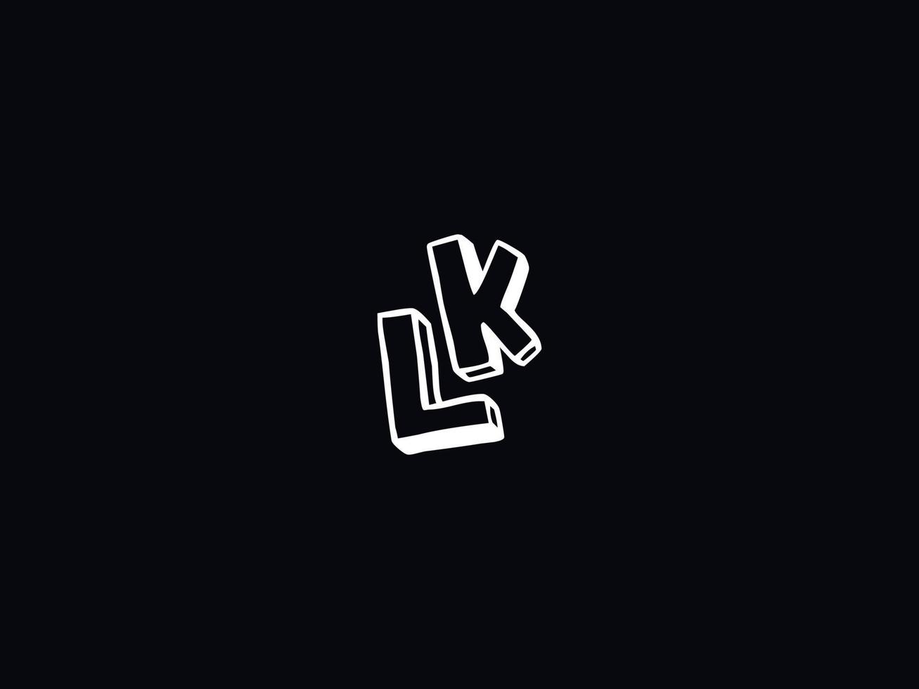 Modern Lk kl Logo Letter Vector Icon Design