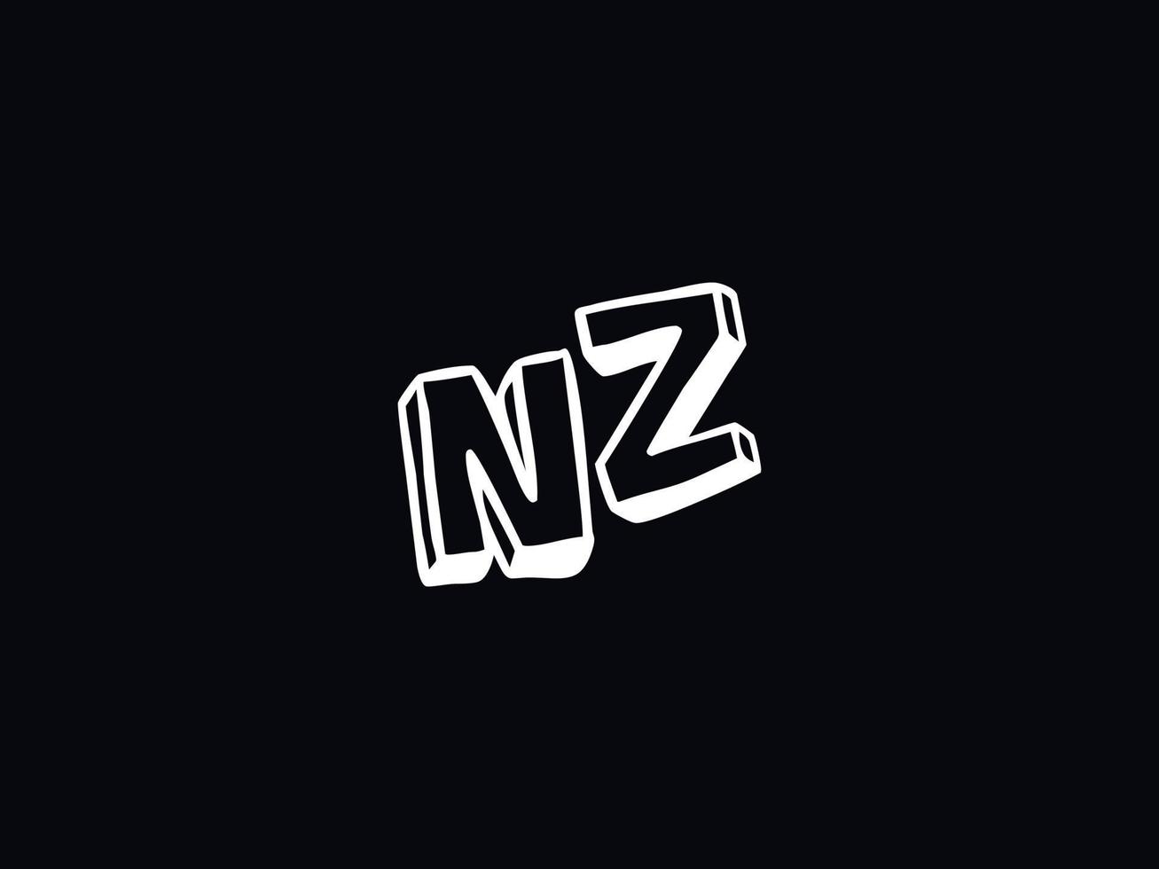 Abstract Nz Logo Image, Modern NZ Minimalist Letter Logo vector