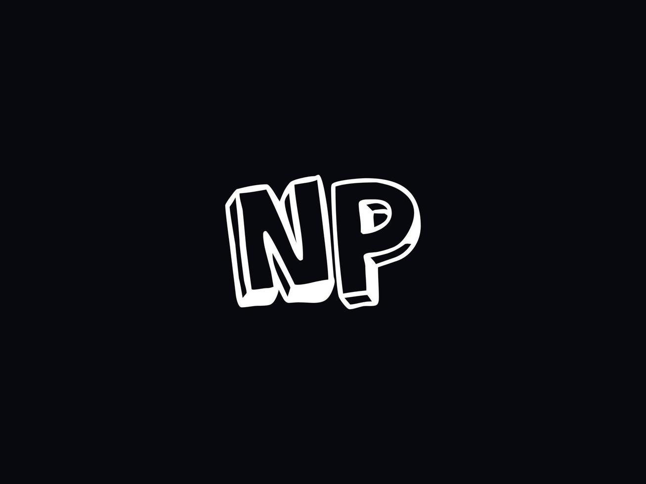 Abstract Np Logo Image, Modern NP Minimalist Letter Logo vector