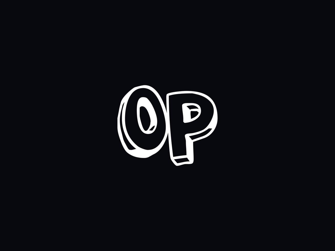 Alphabet Op Logo Image, Letter OP Initial Logo Template vector