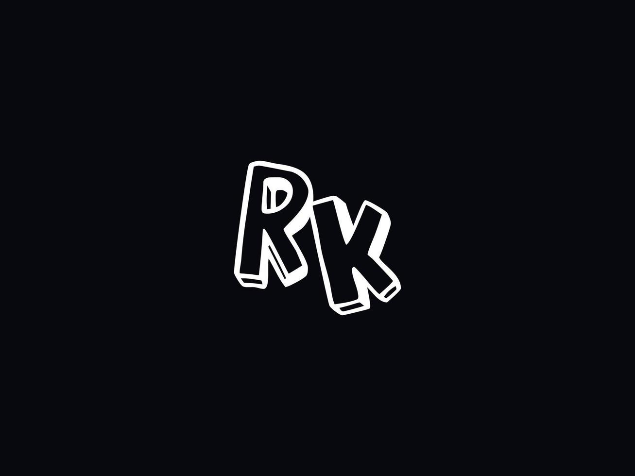 Letter Rk Logo Icon, Unique RK Logo Letter Design vector