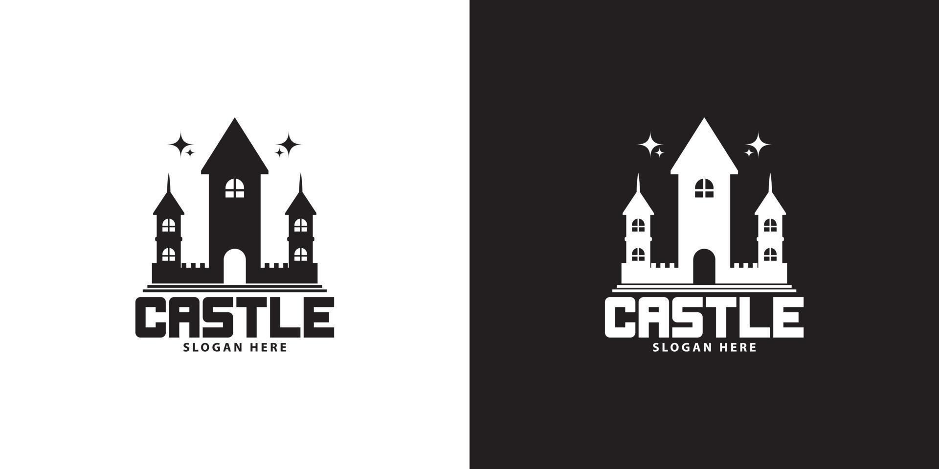 castillo logo diseño sencillo minimalista vector eps