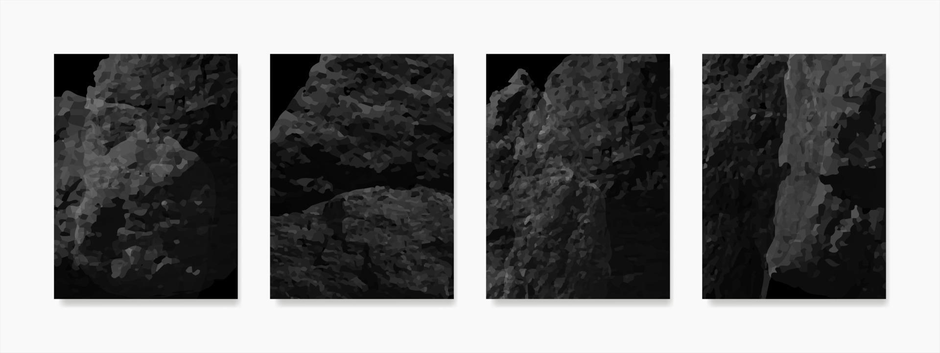 Dark rock texture wall art. Artistic home decor for framed prints, canvas artwork, canvas prints, posters, home decor, covers, and wallpaper. vector