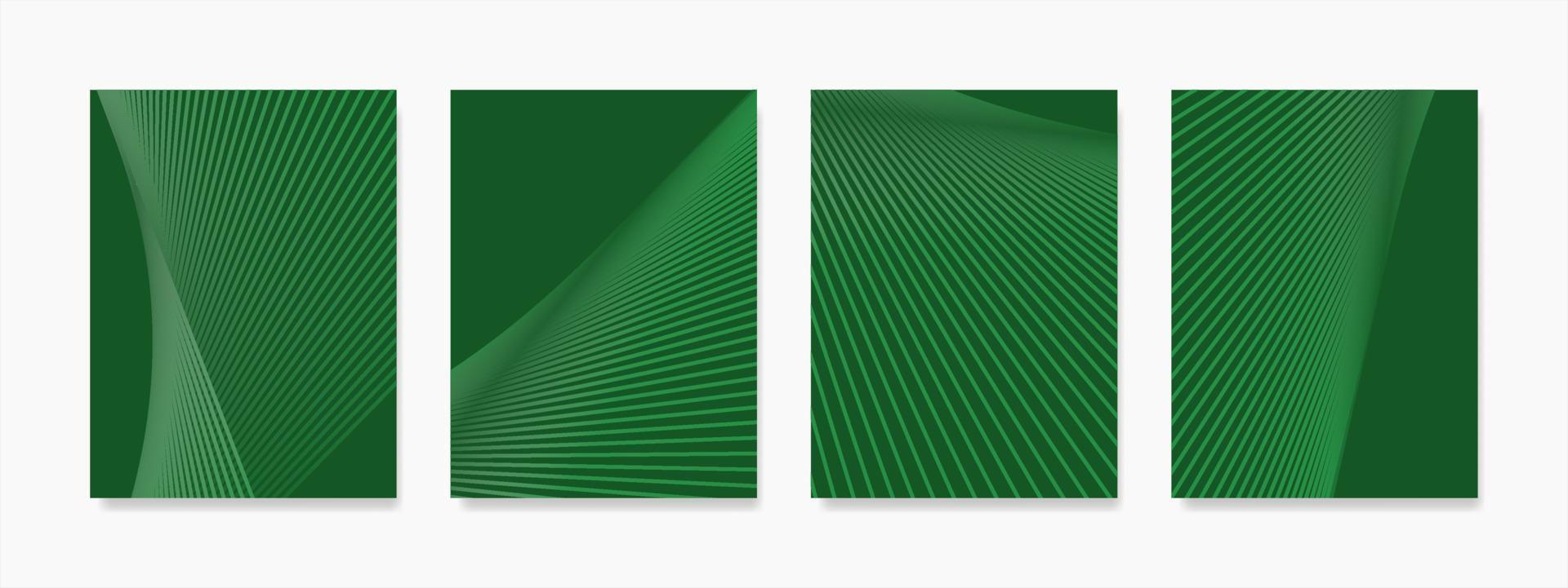 Artistic lines of wall art. Wavy greenish gradation lines. natural green color for wall decoration, covers, invitations, banners, placards, brochures, posters, cards, flyers, and related art. vector