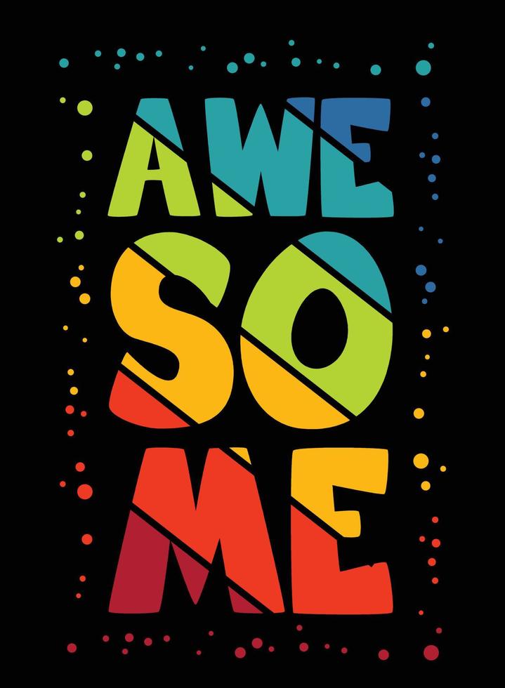 Awesome. Modern Trendy Typography vector