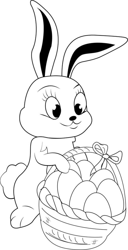 linda mullido gris conejito. orejas roedor. linda dibujos animados Conejo. conejito. Pascua de Resurrección conejito. Conejo. vector