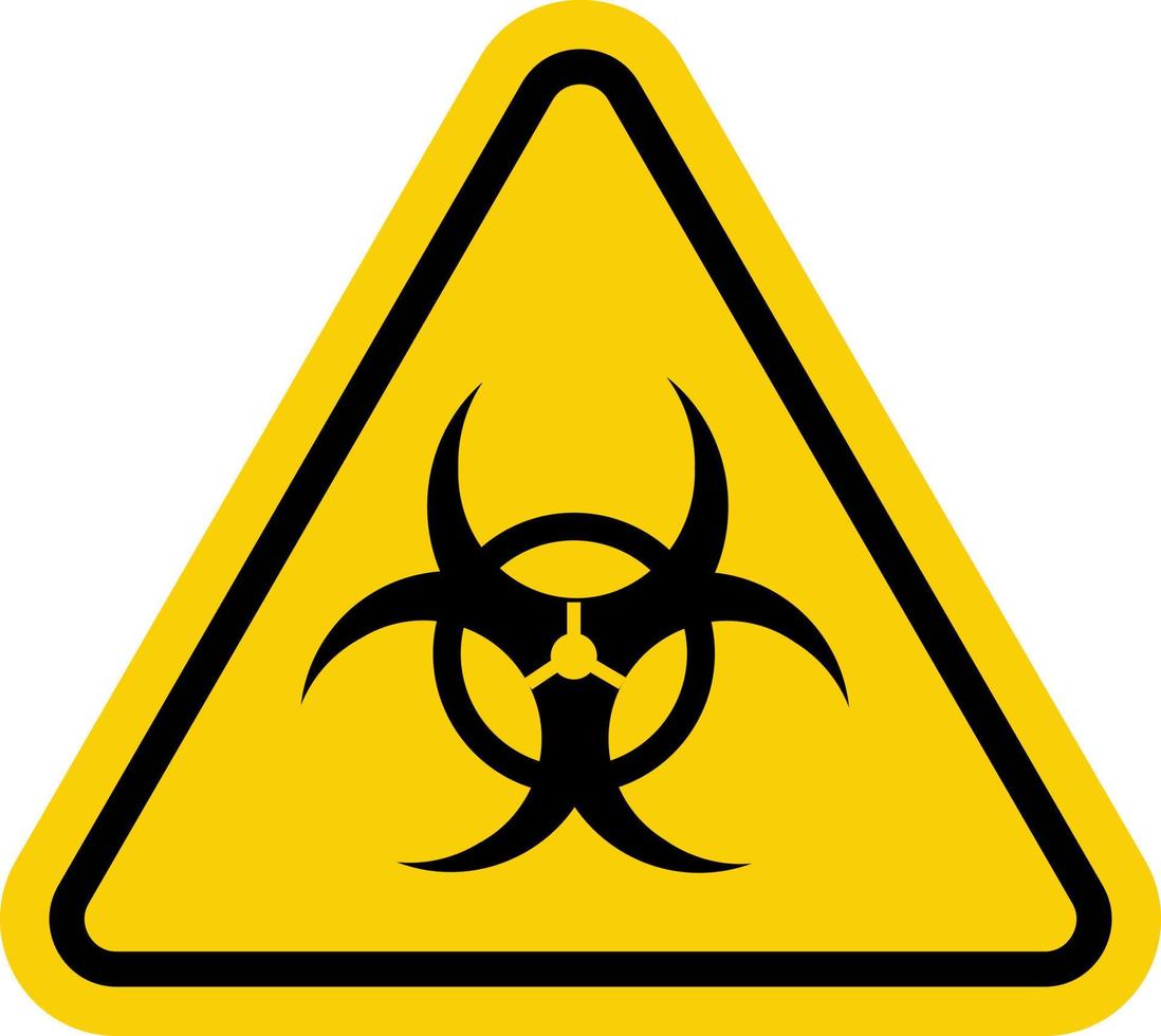 Biohazard sign. Biohazard warning. Toxin, microorganism or virus. Health hazard. vector