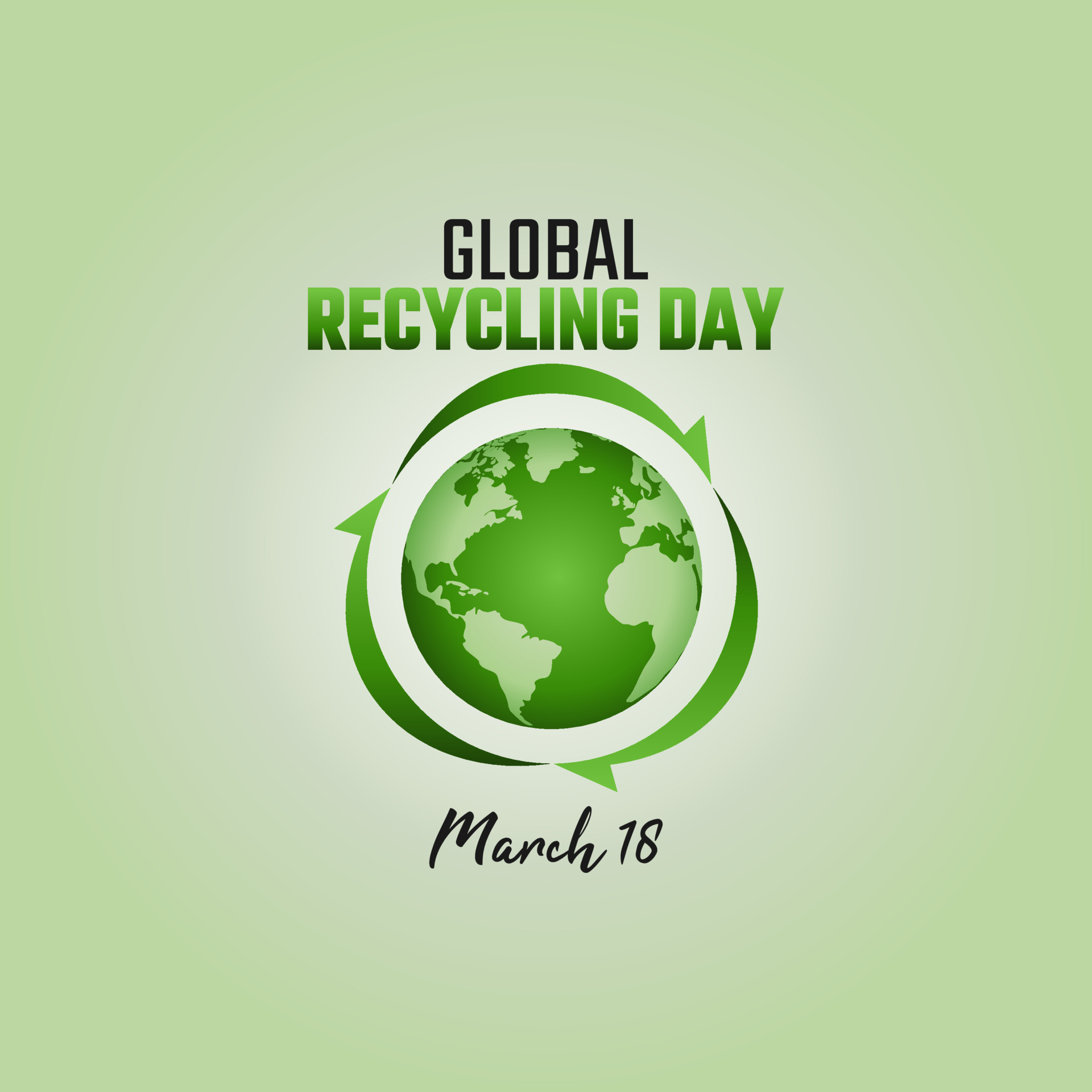 vector graphic of global recycling day good for global recycling day