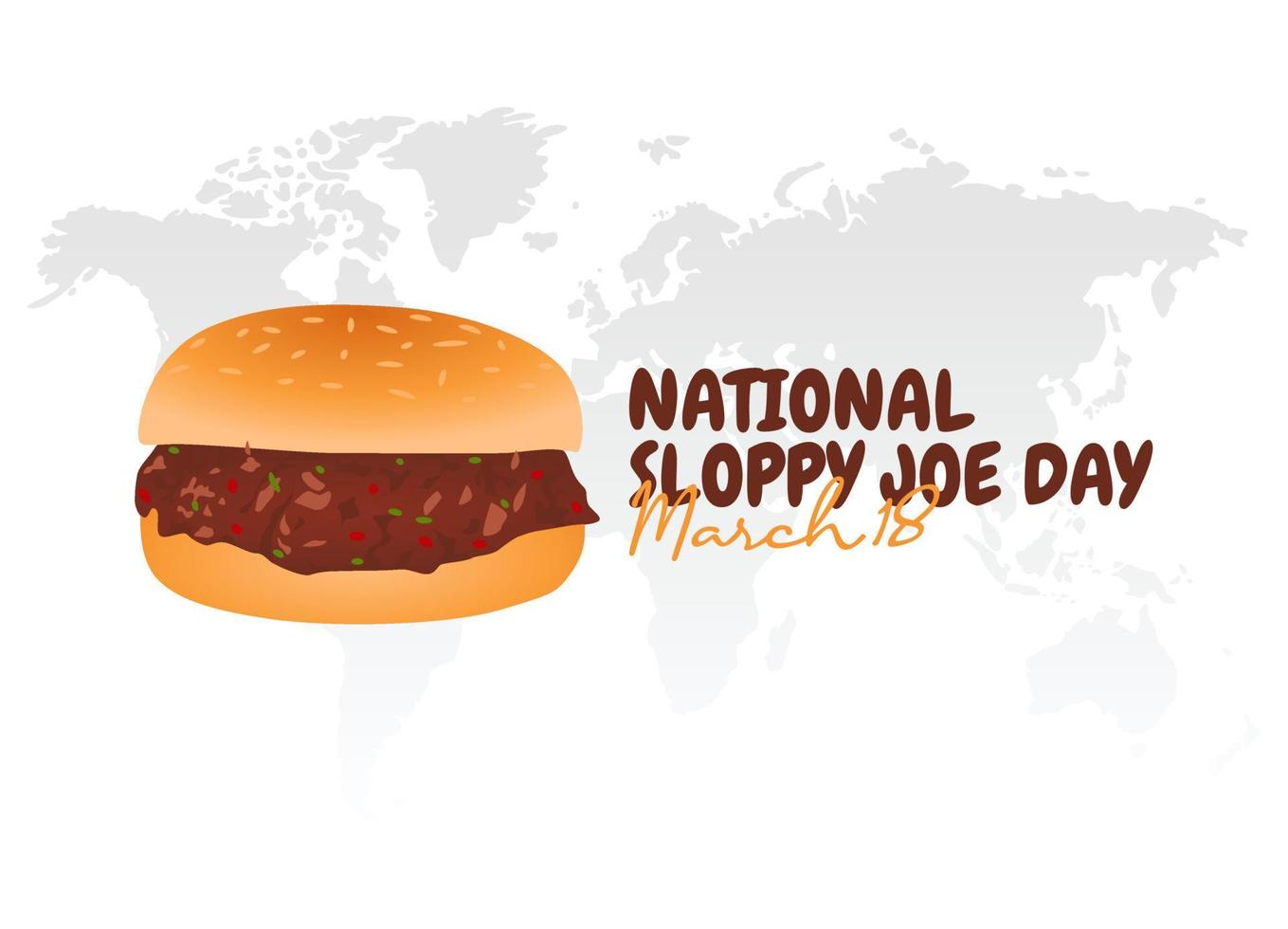 vector graphic of national sloppy joe day good for national sloppy joe