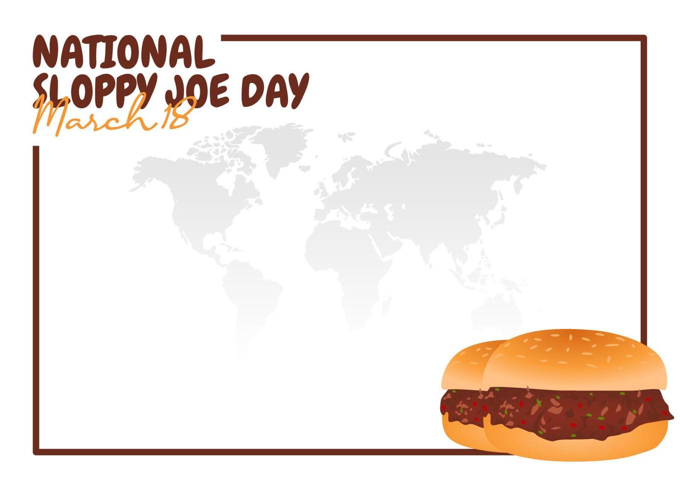 vector graphic of national sloppy joe day good for national sloppy joe