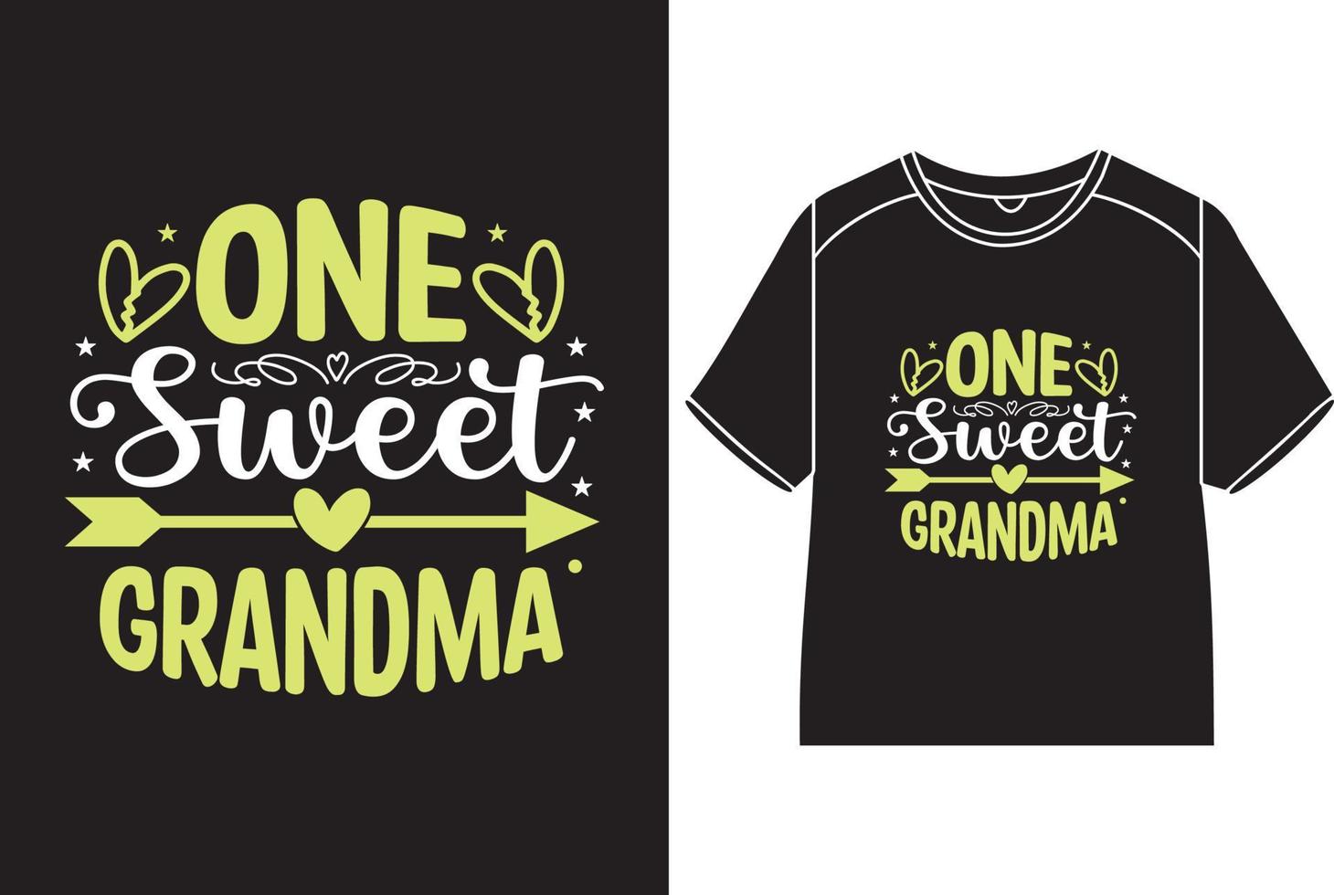 one sweet grandma T-Shirt Design vector