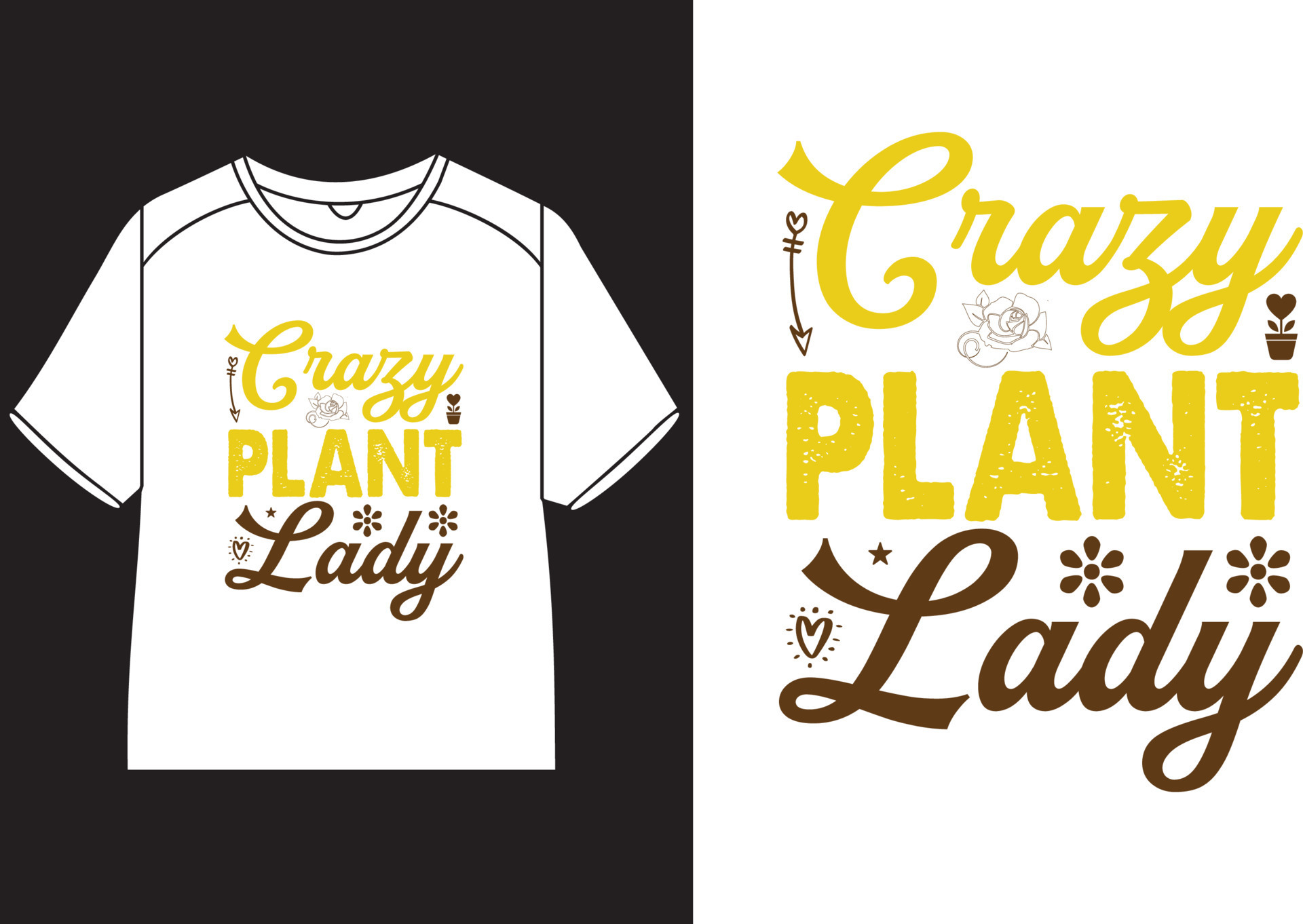 Crazy plant lady TShirt Design 20796409 Vector Art at Vecteezy