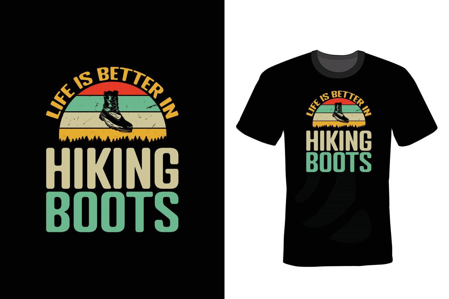 Hiking T shirt design, vintage, typography vector