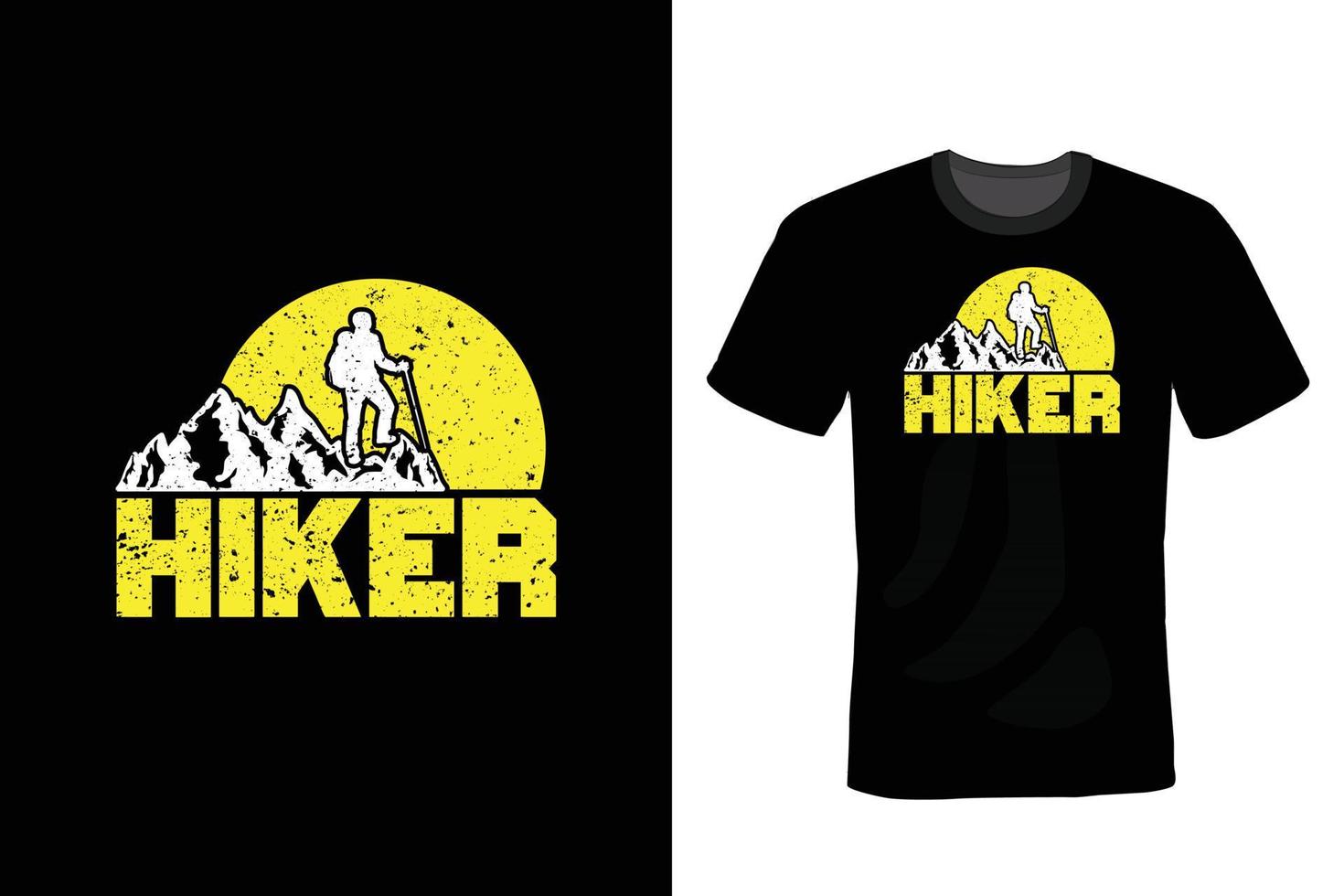Hiking T shirt design, vintage, typography vector
