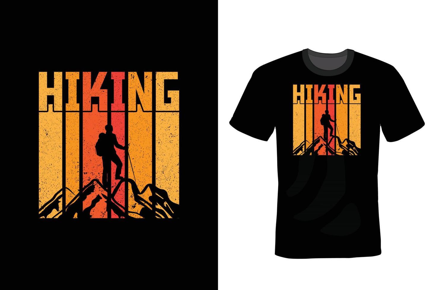 Hiking T shirt design, vintage, typography vector