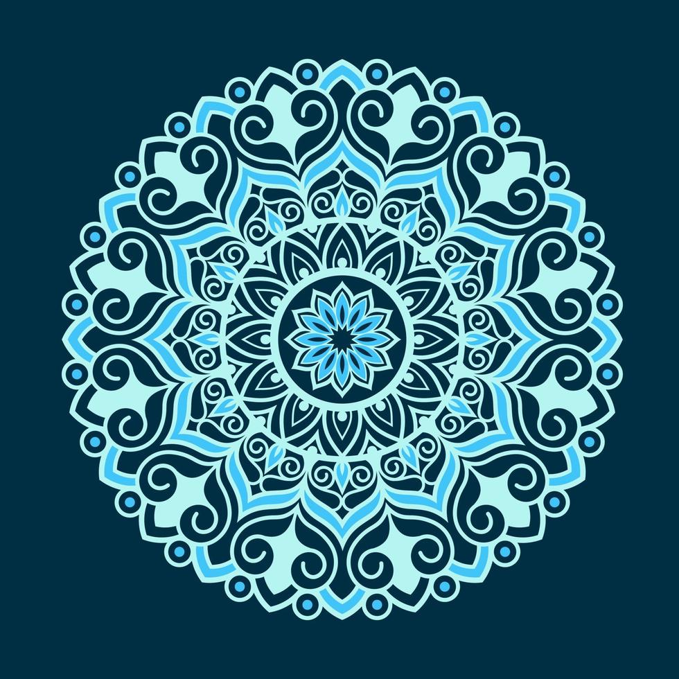 Vector colorful decorative round floral shaped mandala pattern illustrated background