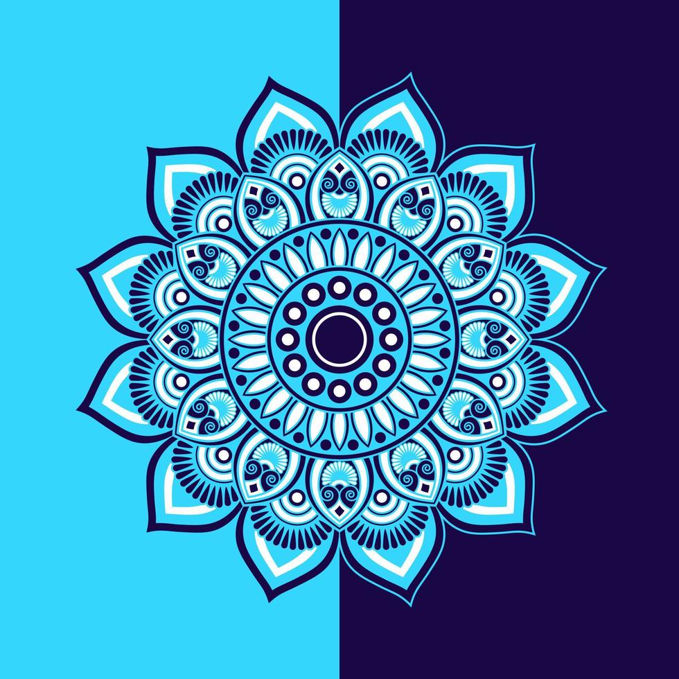 Vector colorful decorative round floral shaped mandala pattern illustrated background