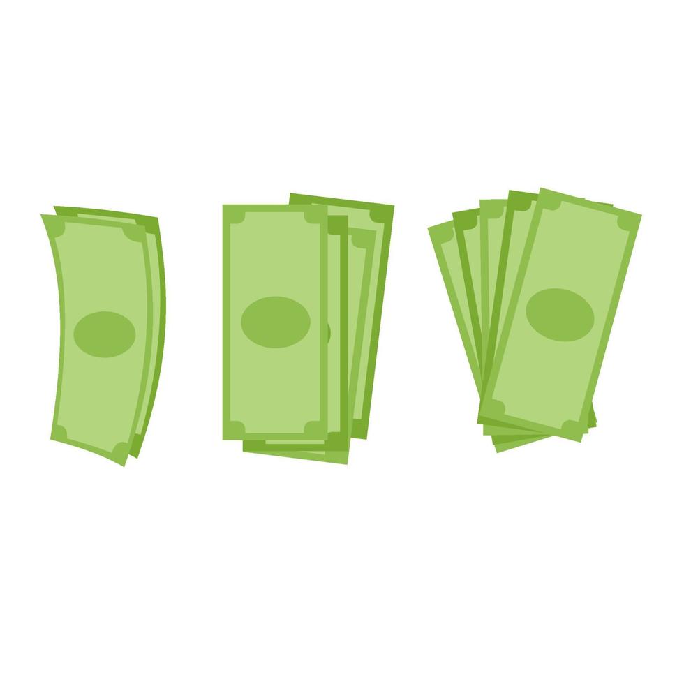 Set Of Money Flat Illustration vector