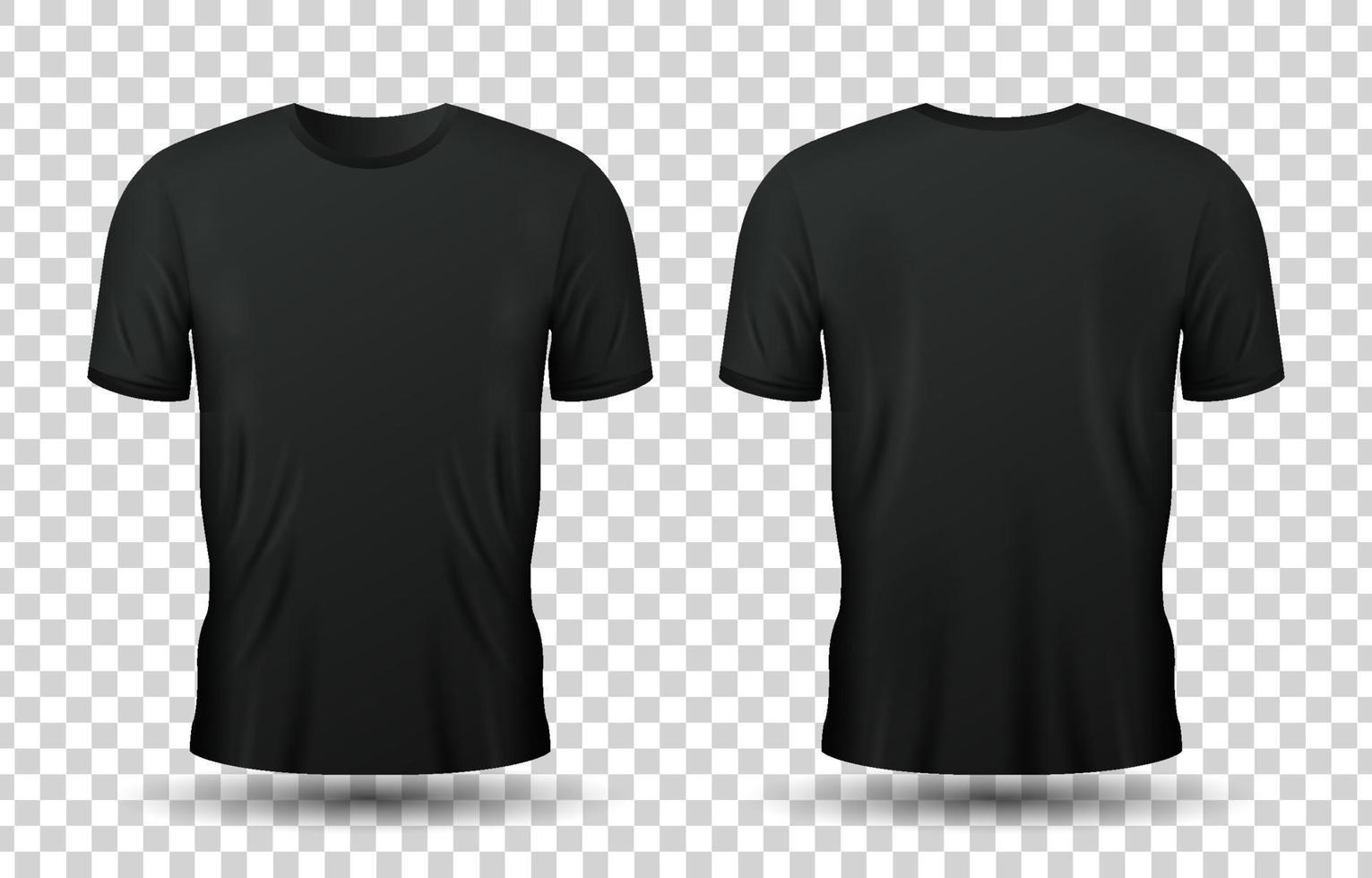 3D T Shirt Black Template Mock Up vector
