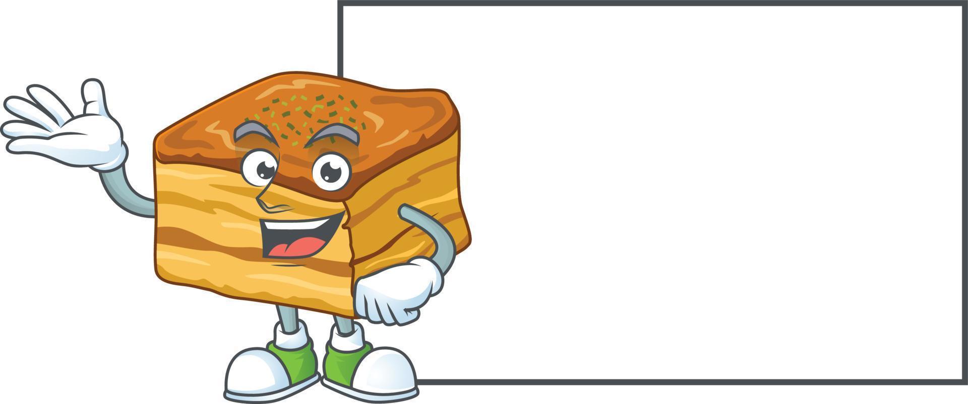 A cartoon character of baklava vector