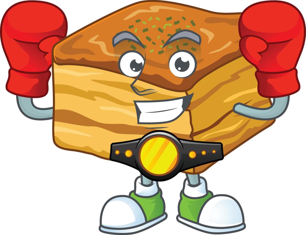 A cartoon character of baklava vector