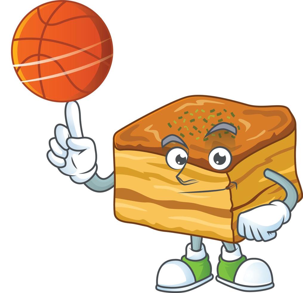 A cartoon character of baklava vector
