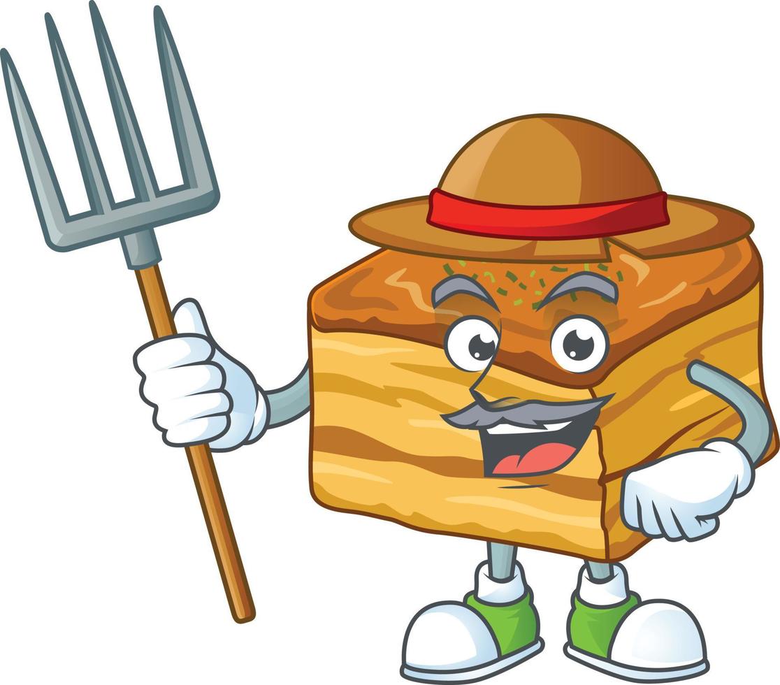 A cartoon character of baklava vector