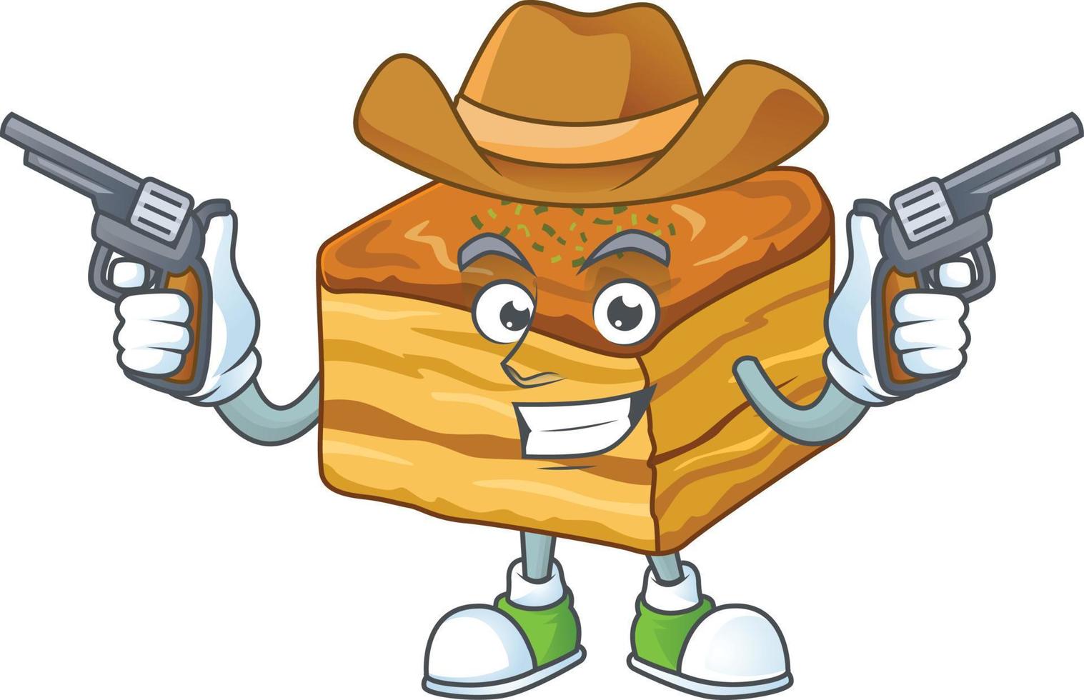 A cartoon character of baklava vector