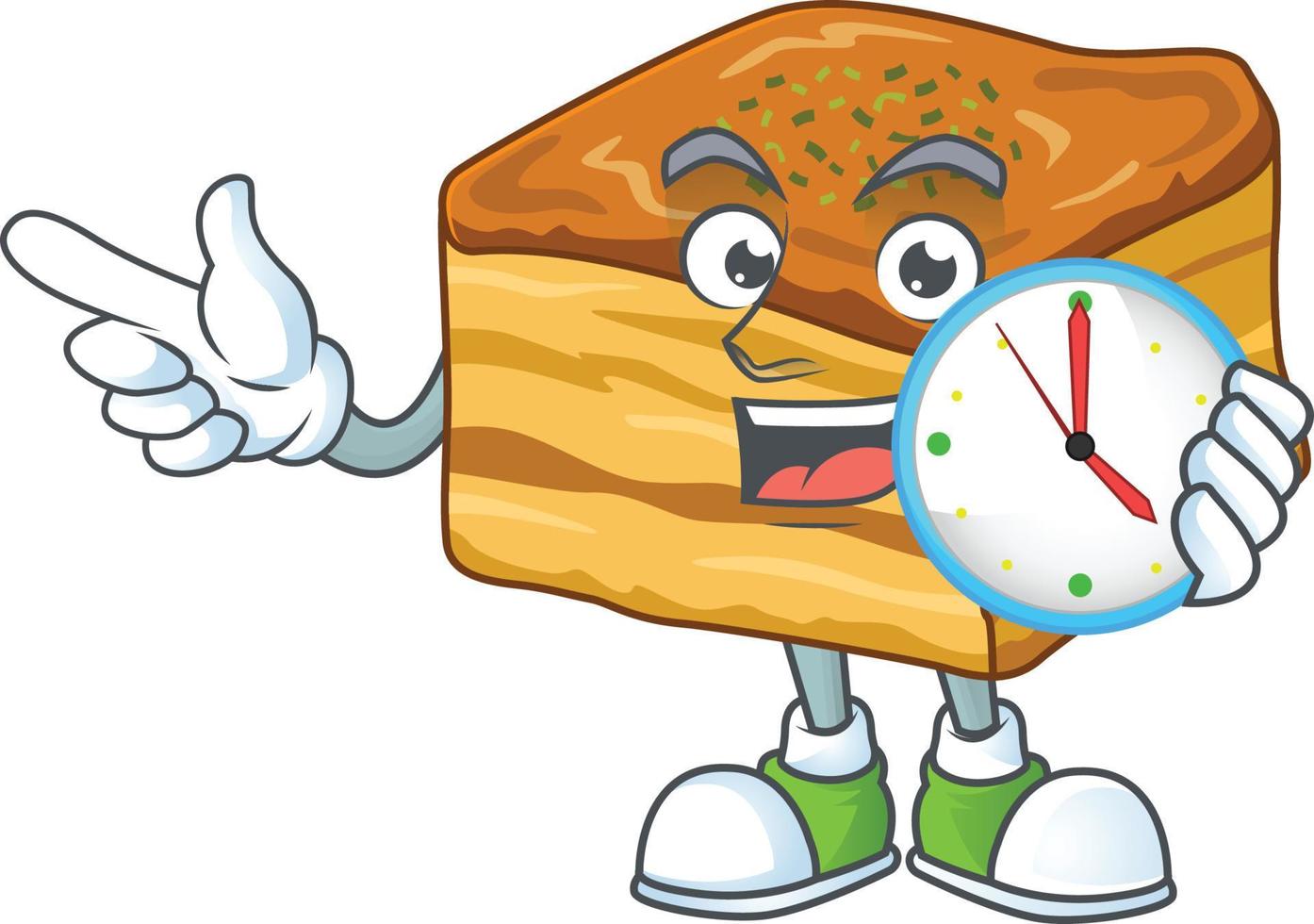 A cartoon character of baklava vector