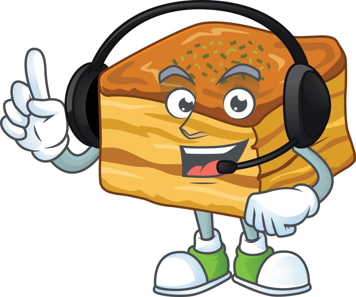 A cartoon character of baklava vector