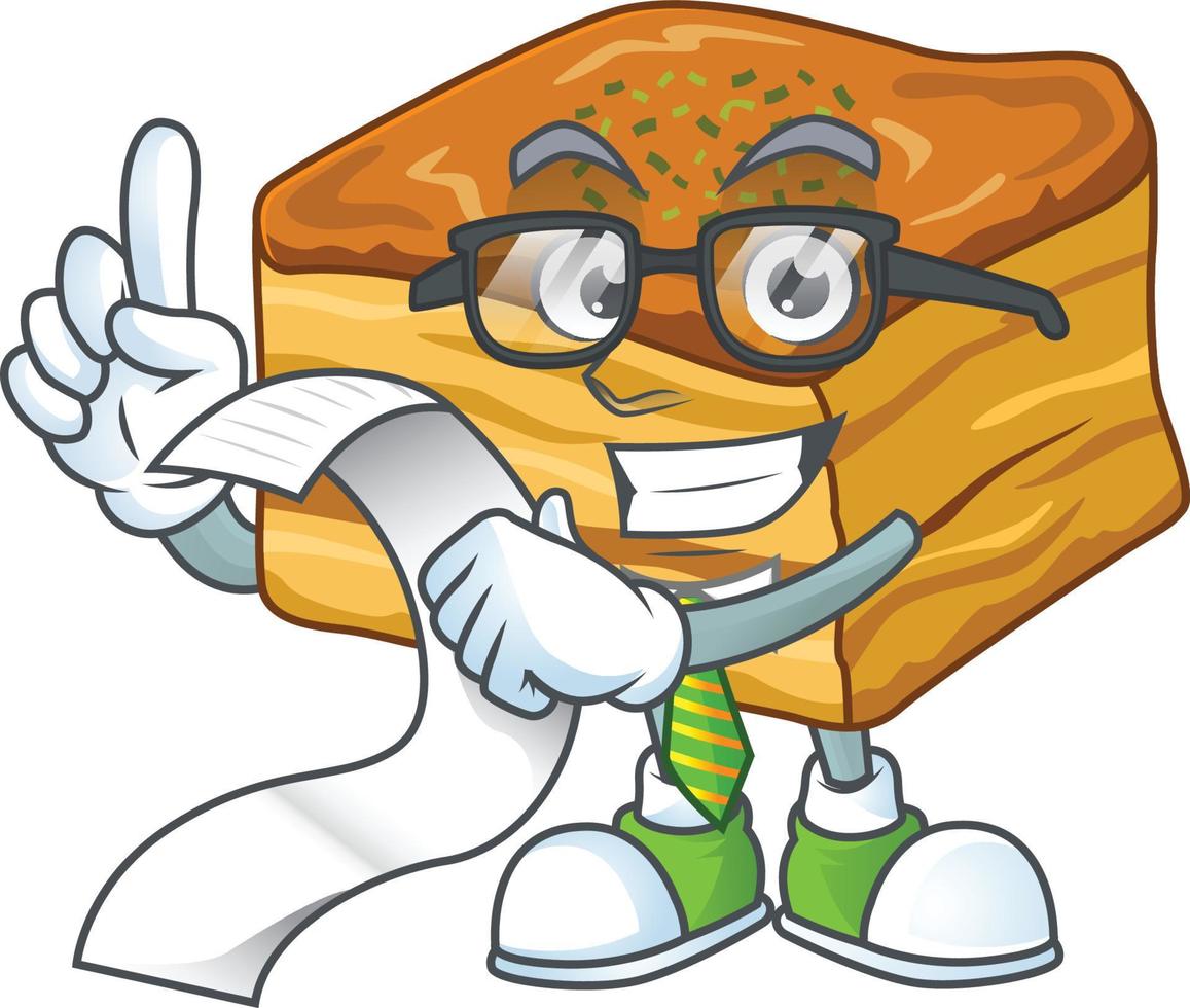 A cartoon character of baklava vector