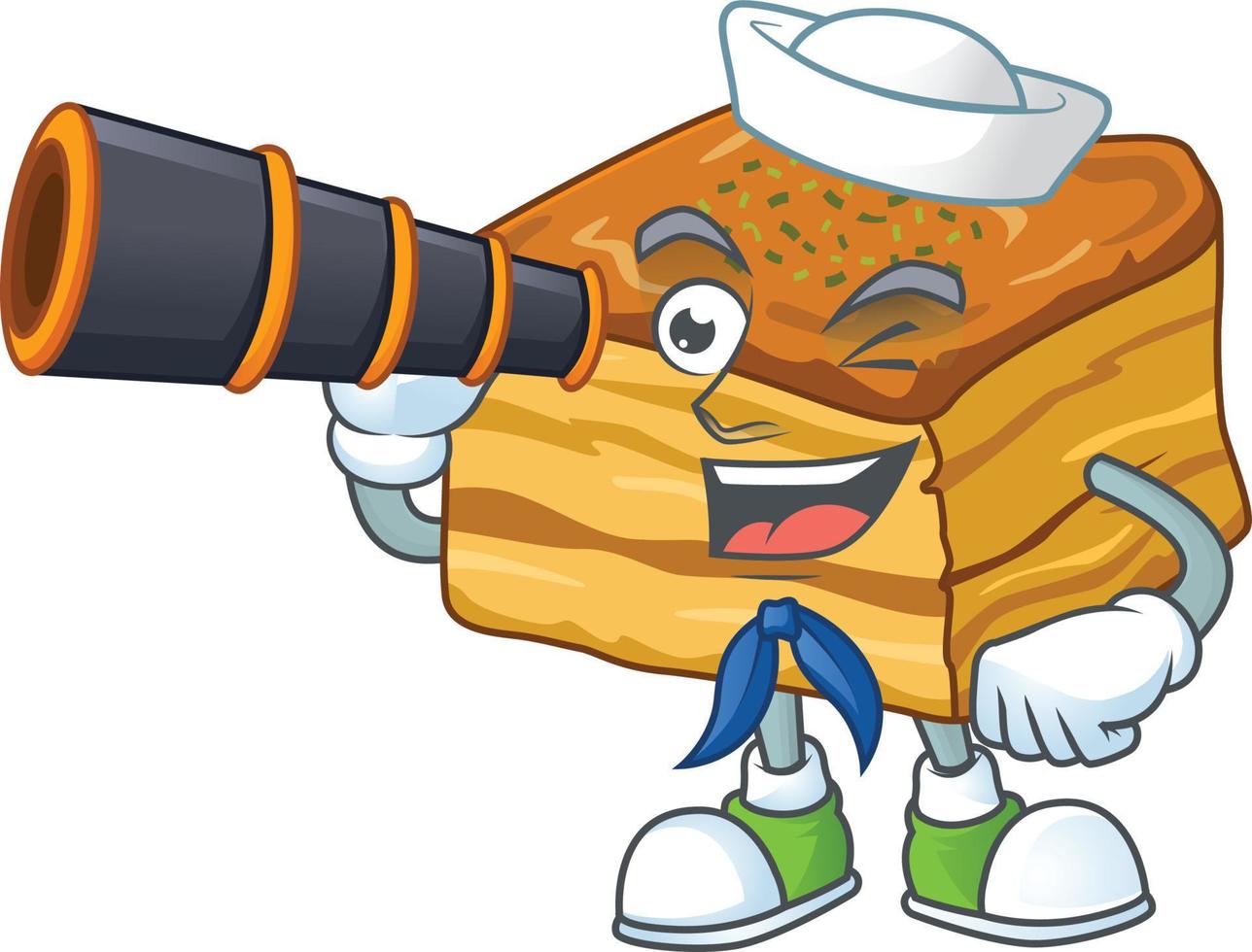 A cartoon character of baklava vector