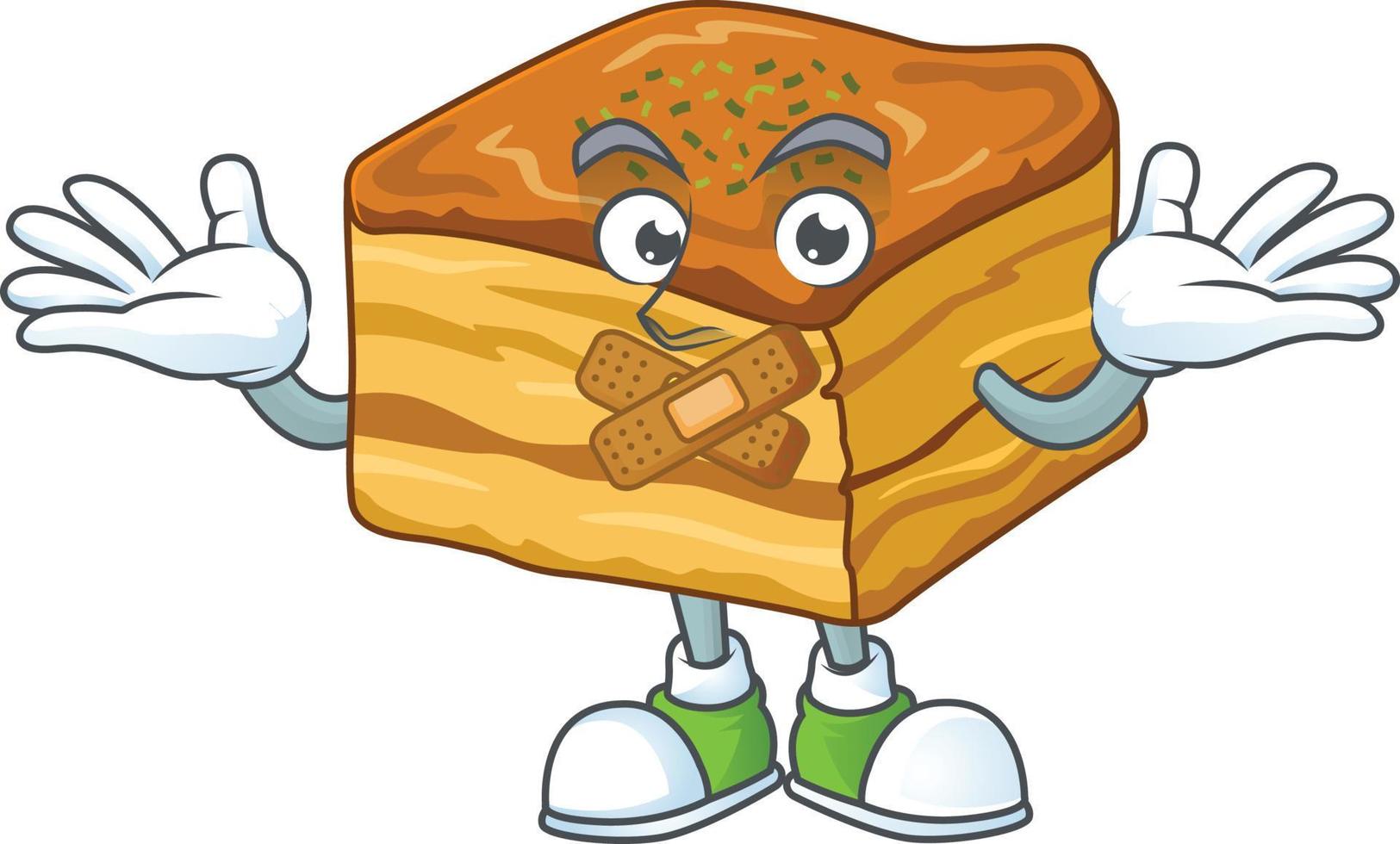 A cartoon character of baklava vector