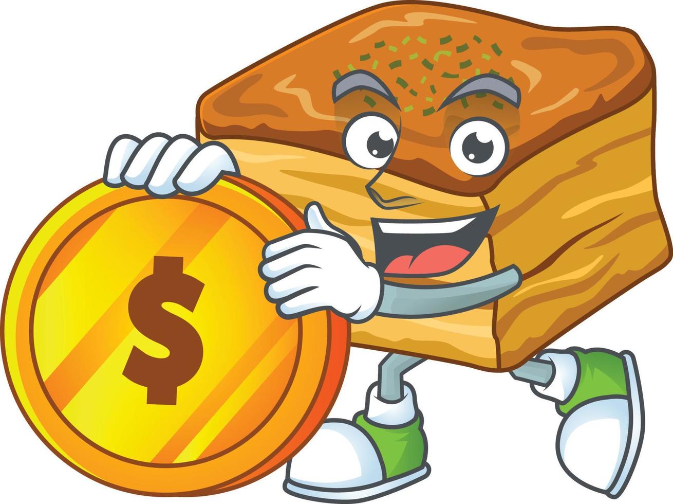 A cartoon character of baklava vector