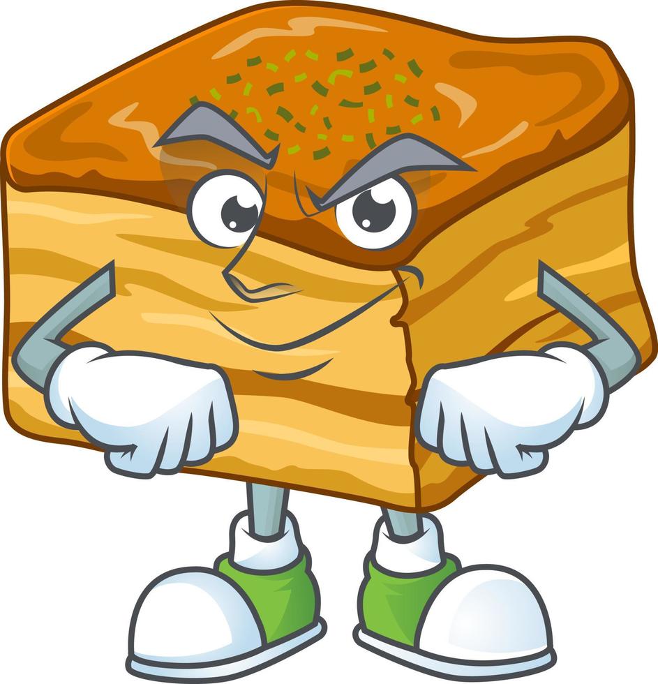 A cartoon character of baklava vector