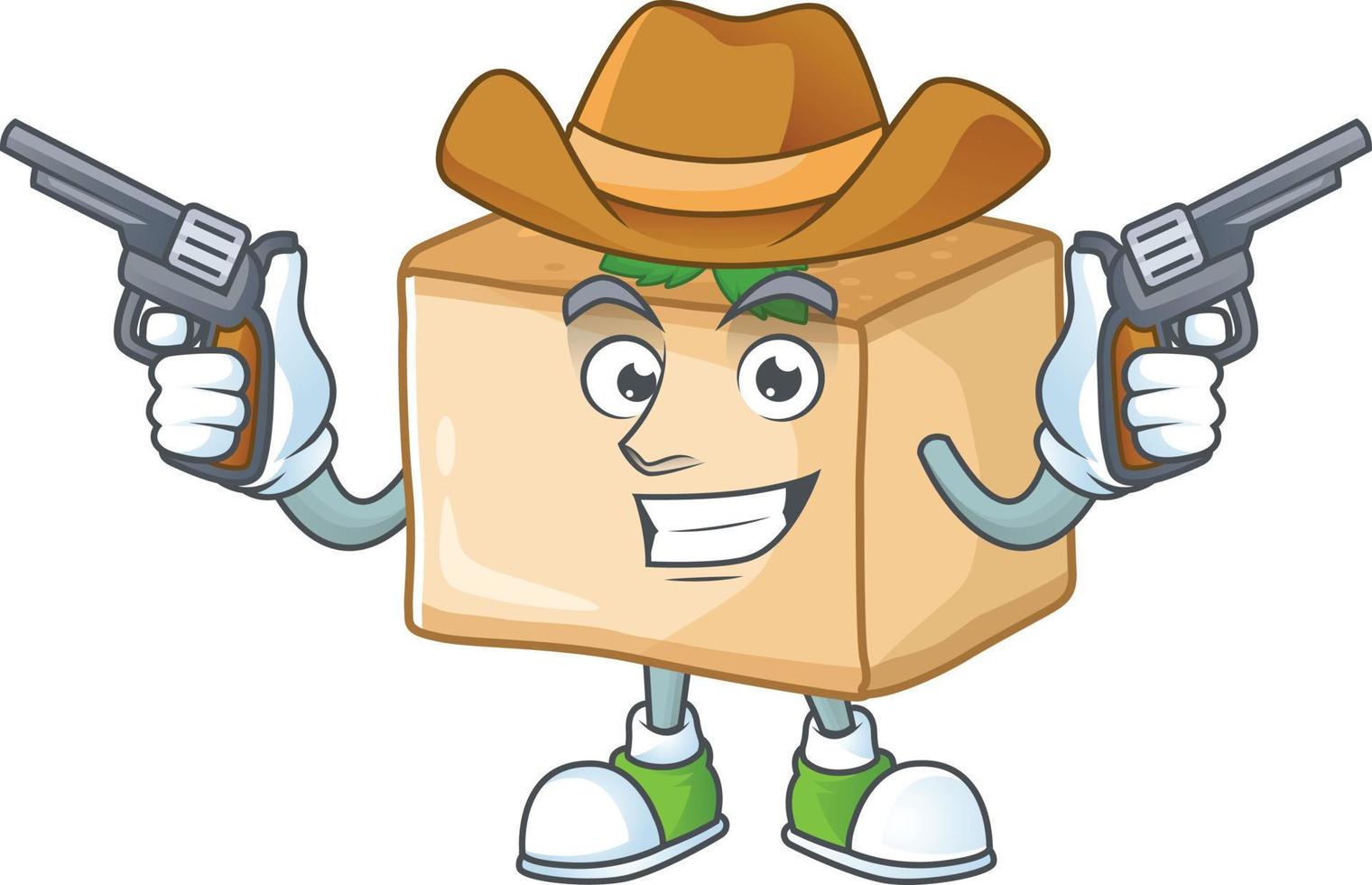 A cartoon character of basbousa vector