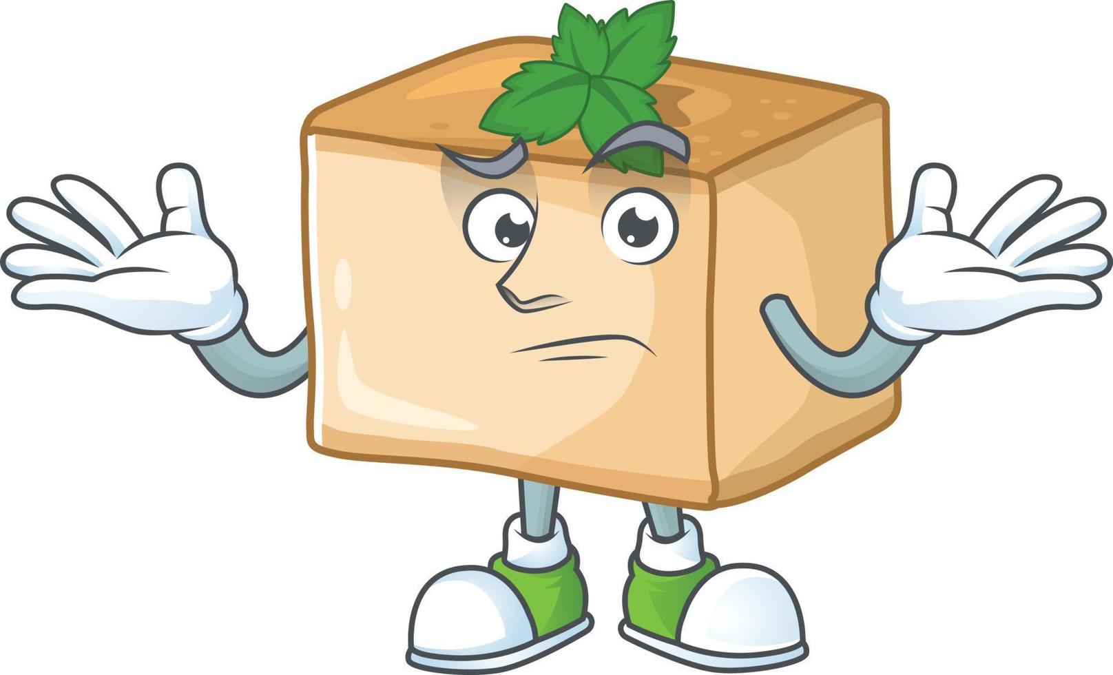 A cartoon character of basbousa vector