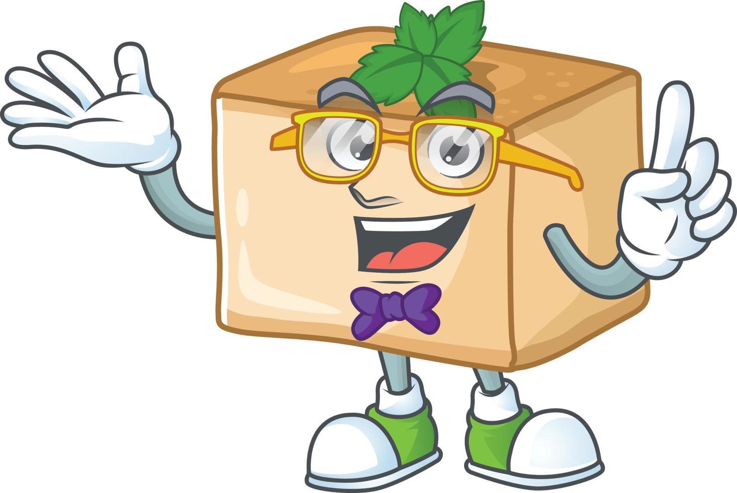 A cartoon character of basbousa vector