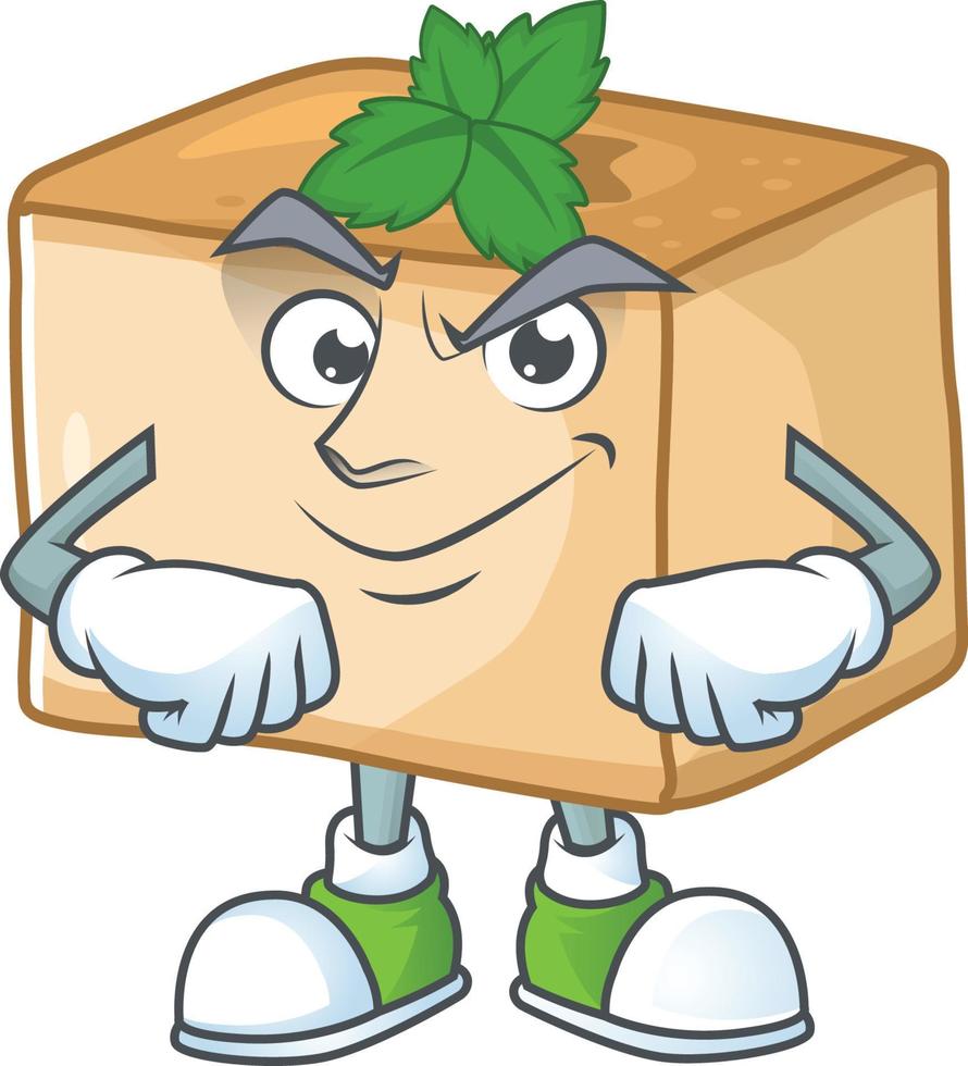 A cartoon character of basbousa vector