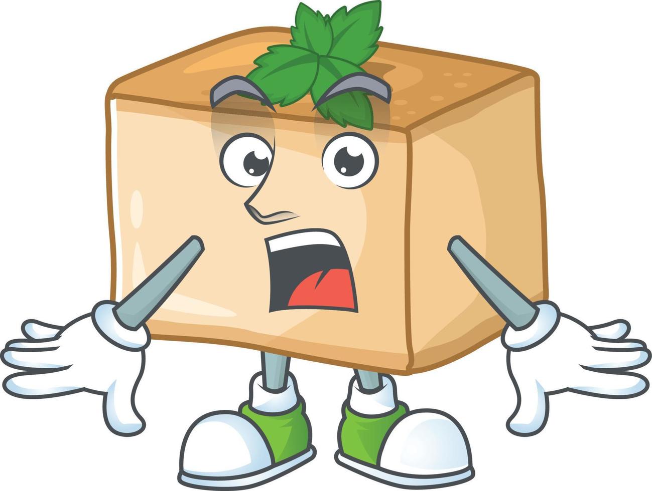 A cartoon character of basbousa vector