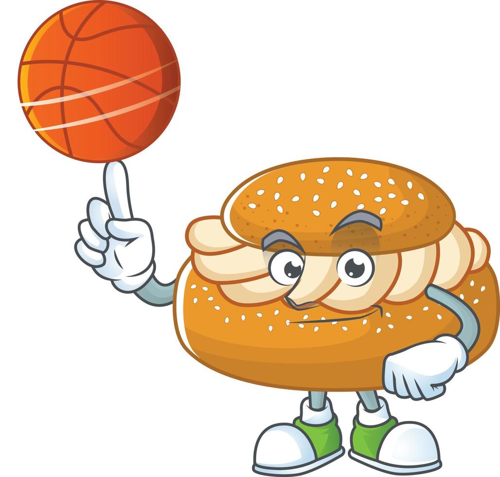 A cartoon character of semla vector