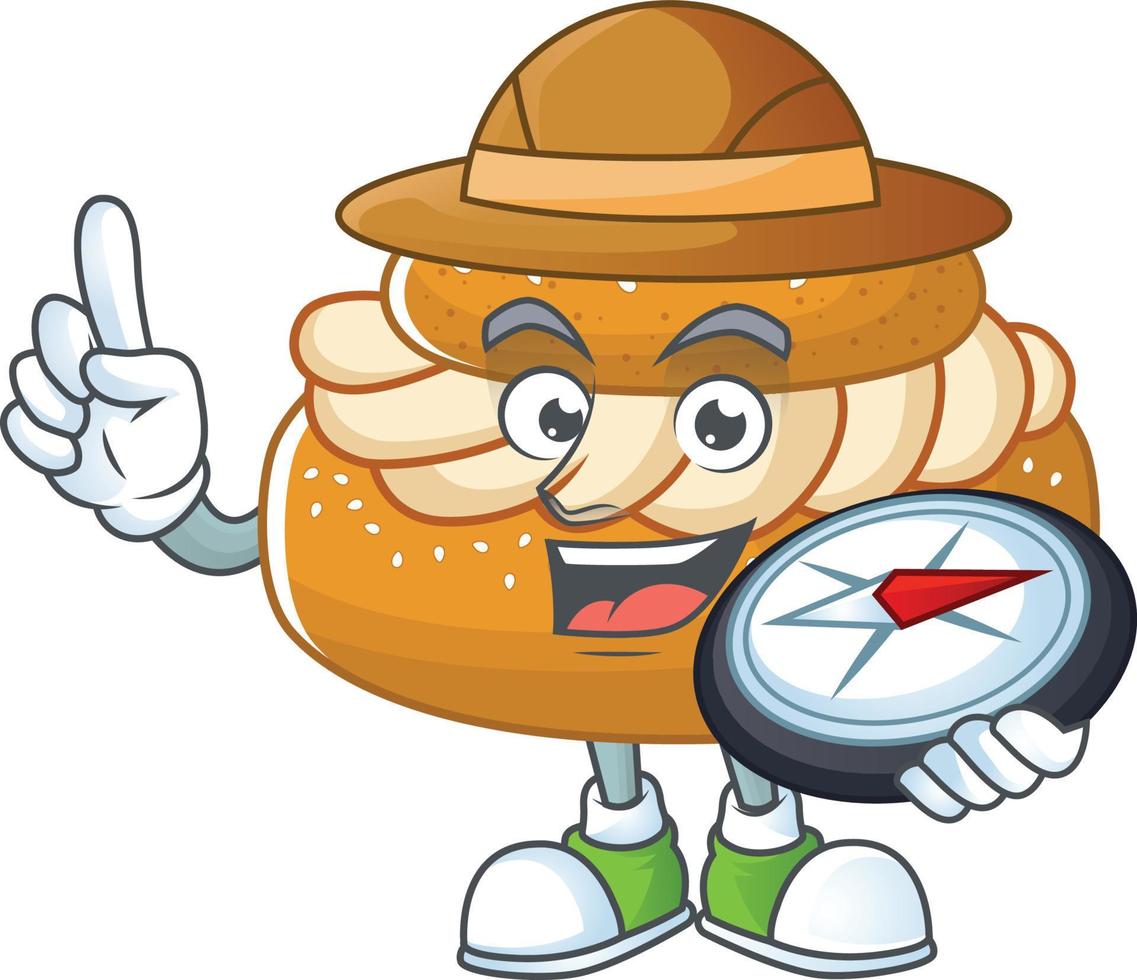 A cartoon character of semla vector