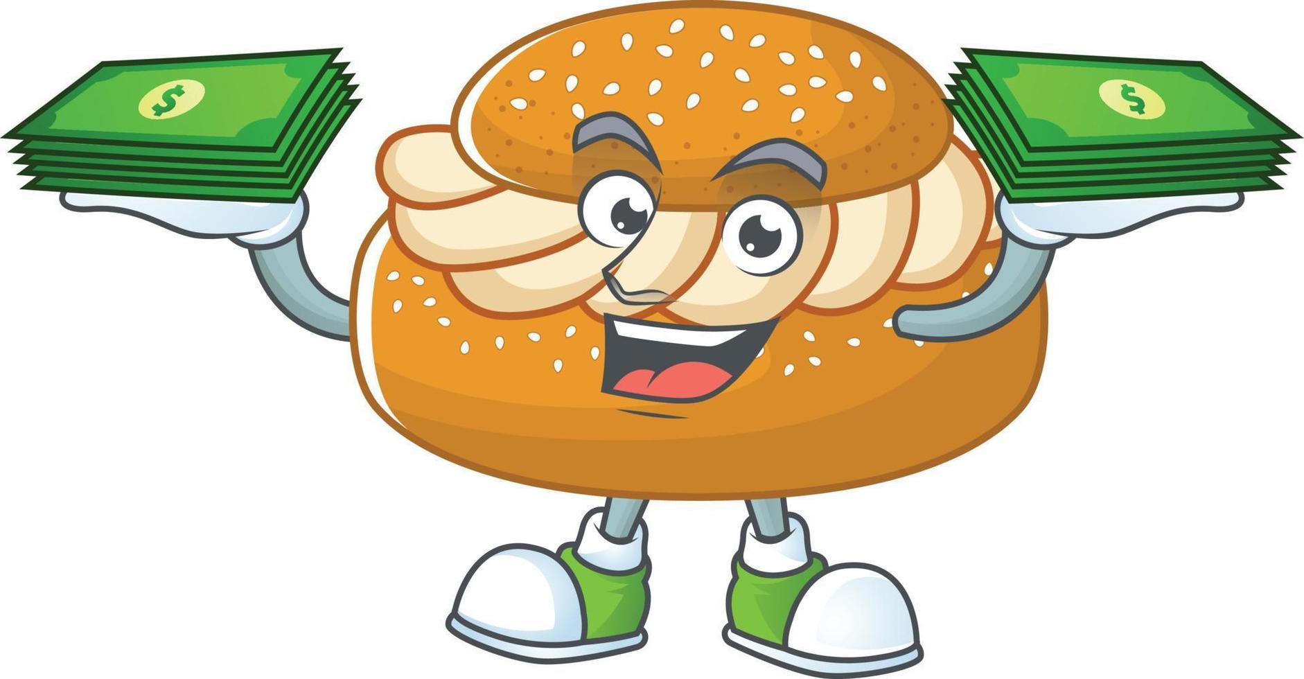 A cartoon character of semla vector