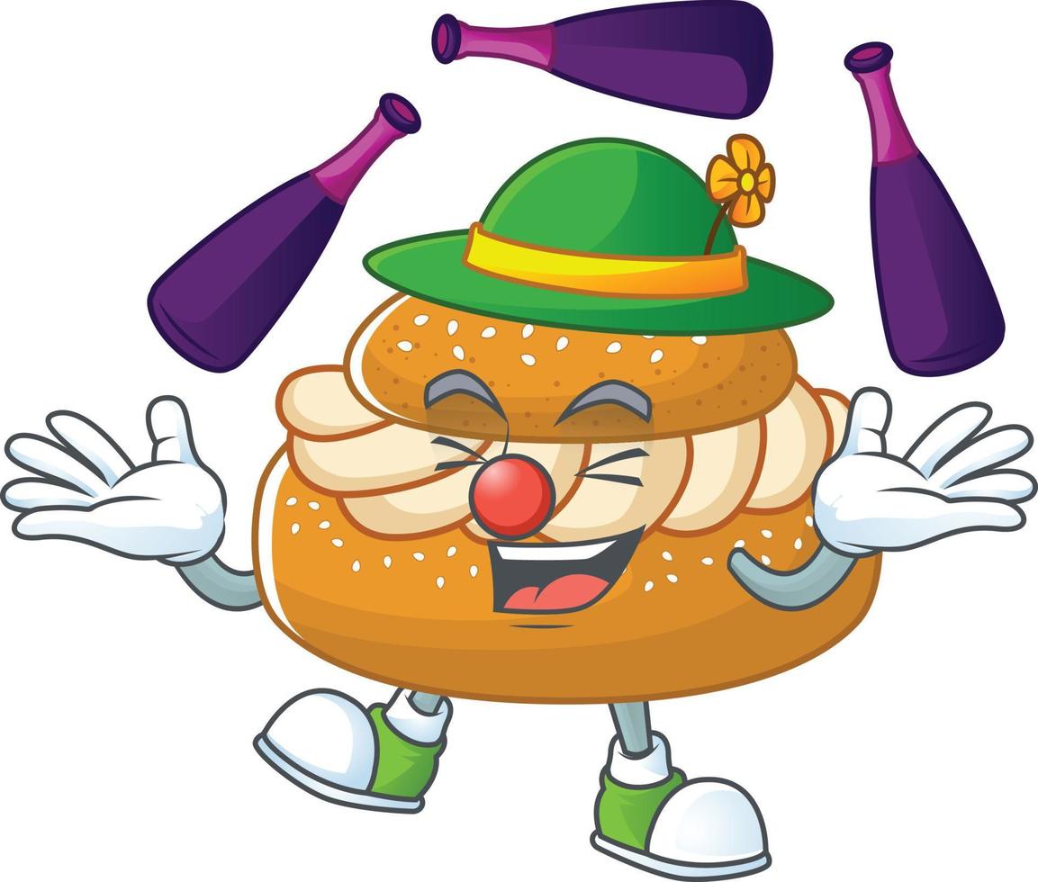 A cartoon character of semla vector