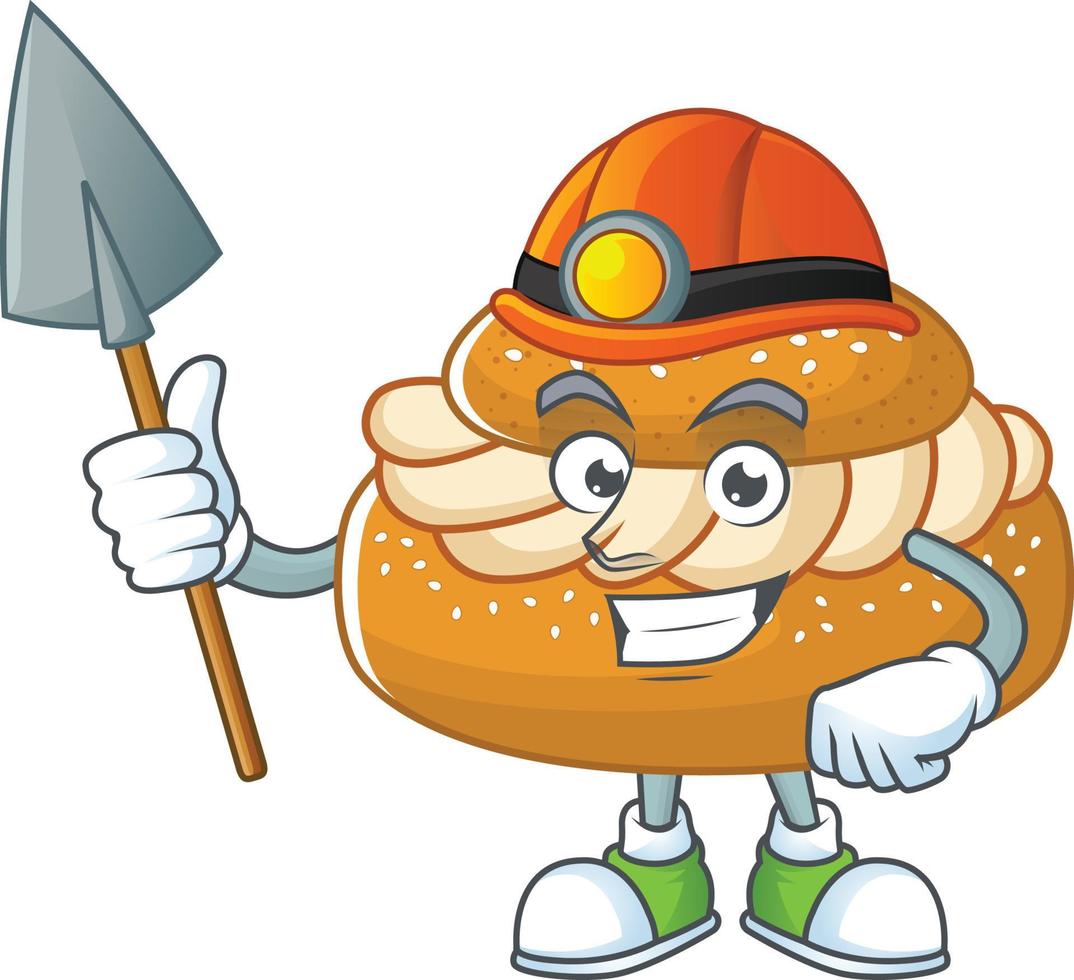 A cartoon character of semla vector